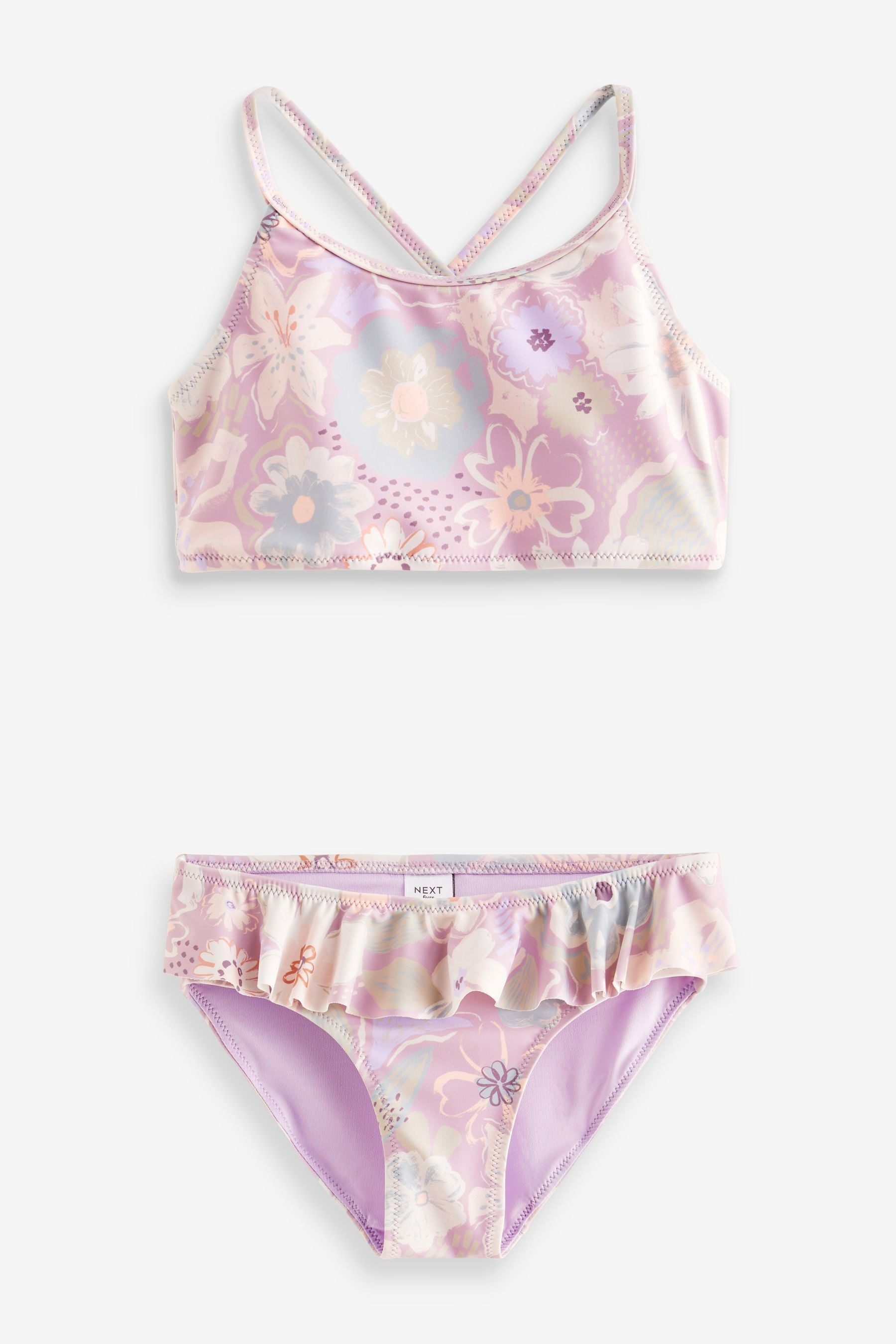 Purple Floral Bikini (3-16yrs)