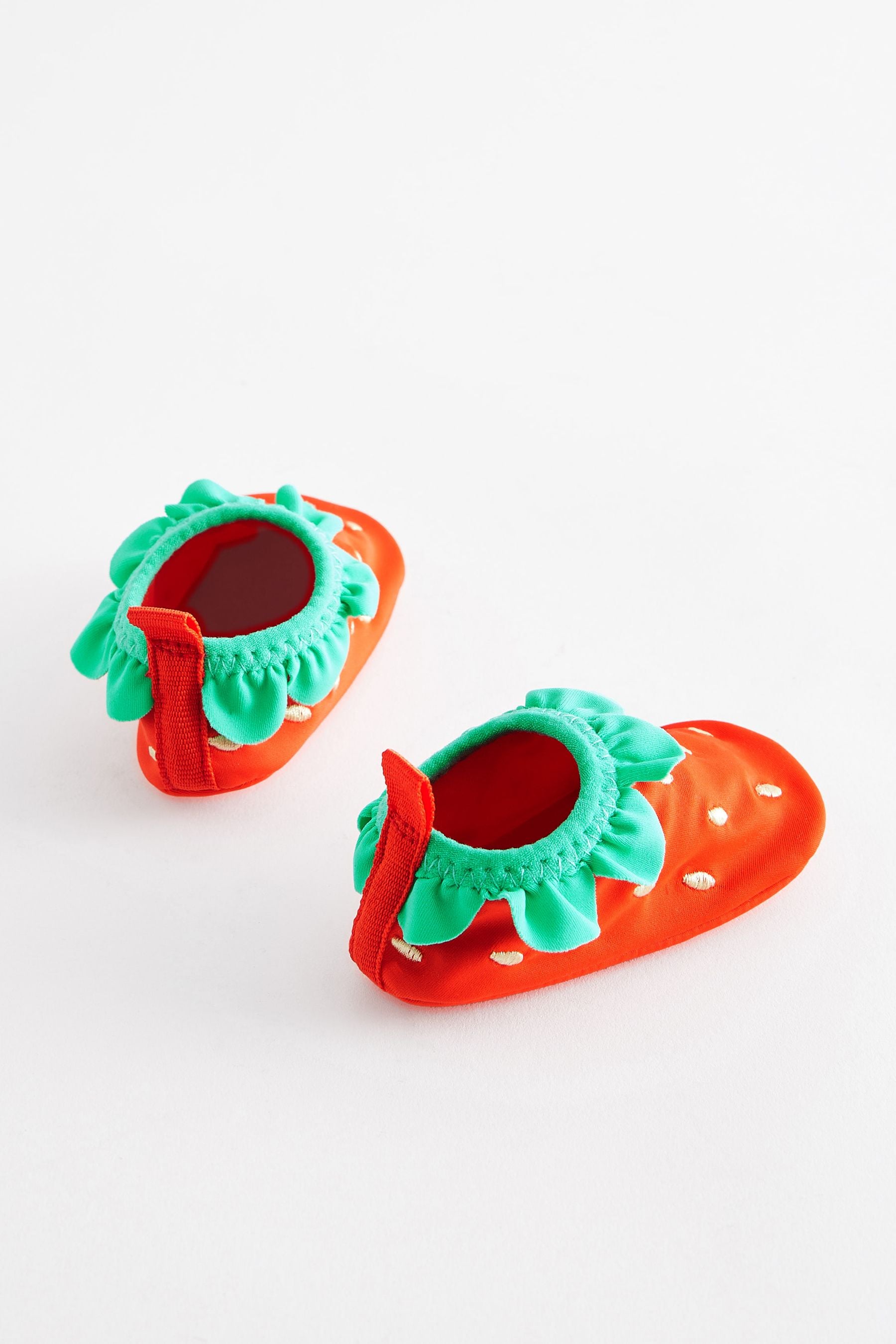 Red Strawberry Character Swim Sock Baby Shoes (0-24mths)