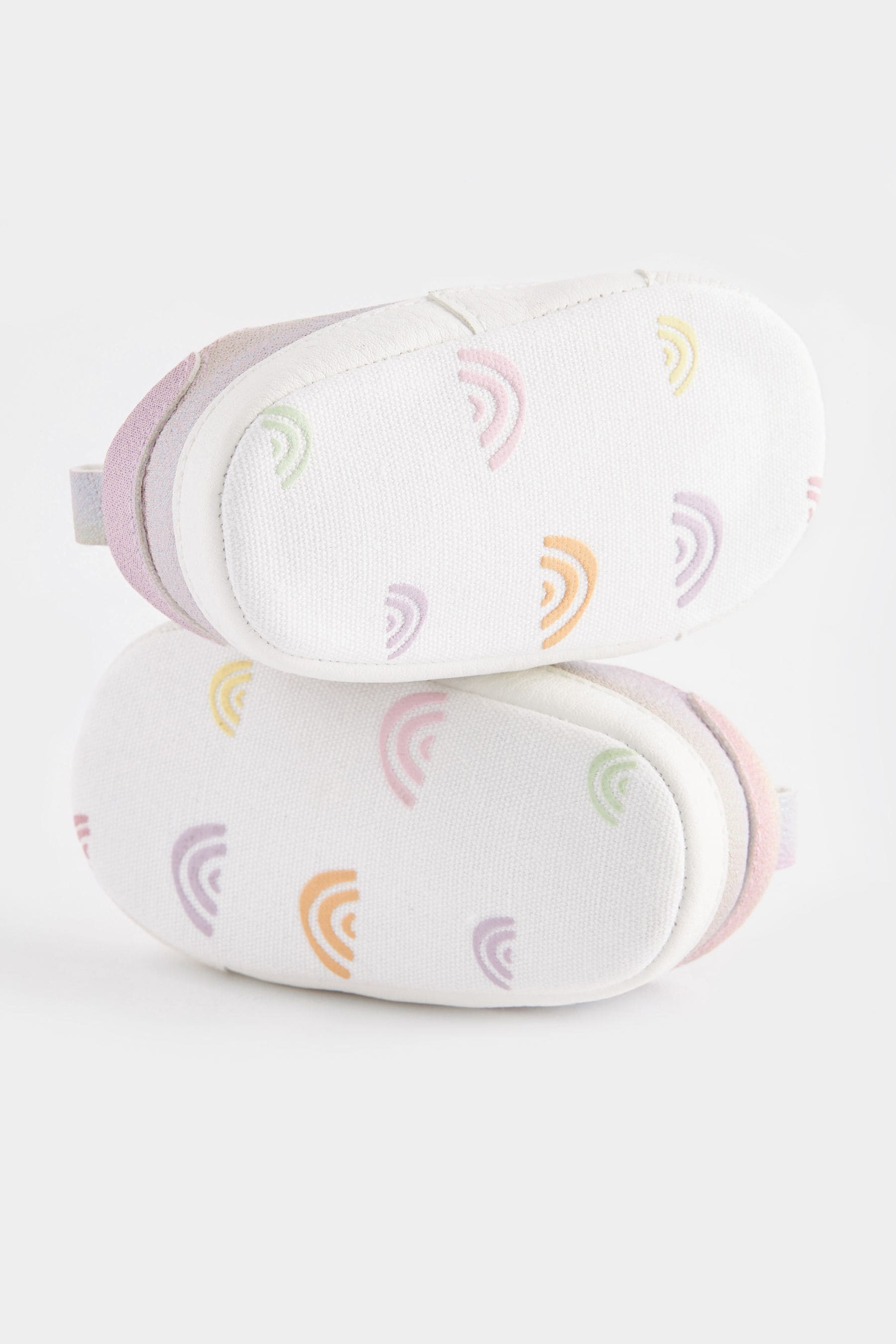 Multi Rainbow Two Strap Baby Trainers (0-24mths)