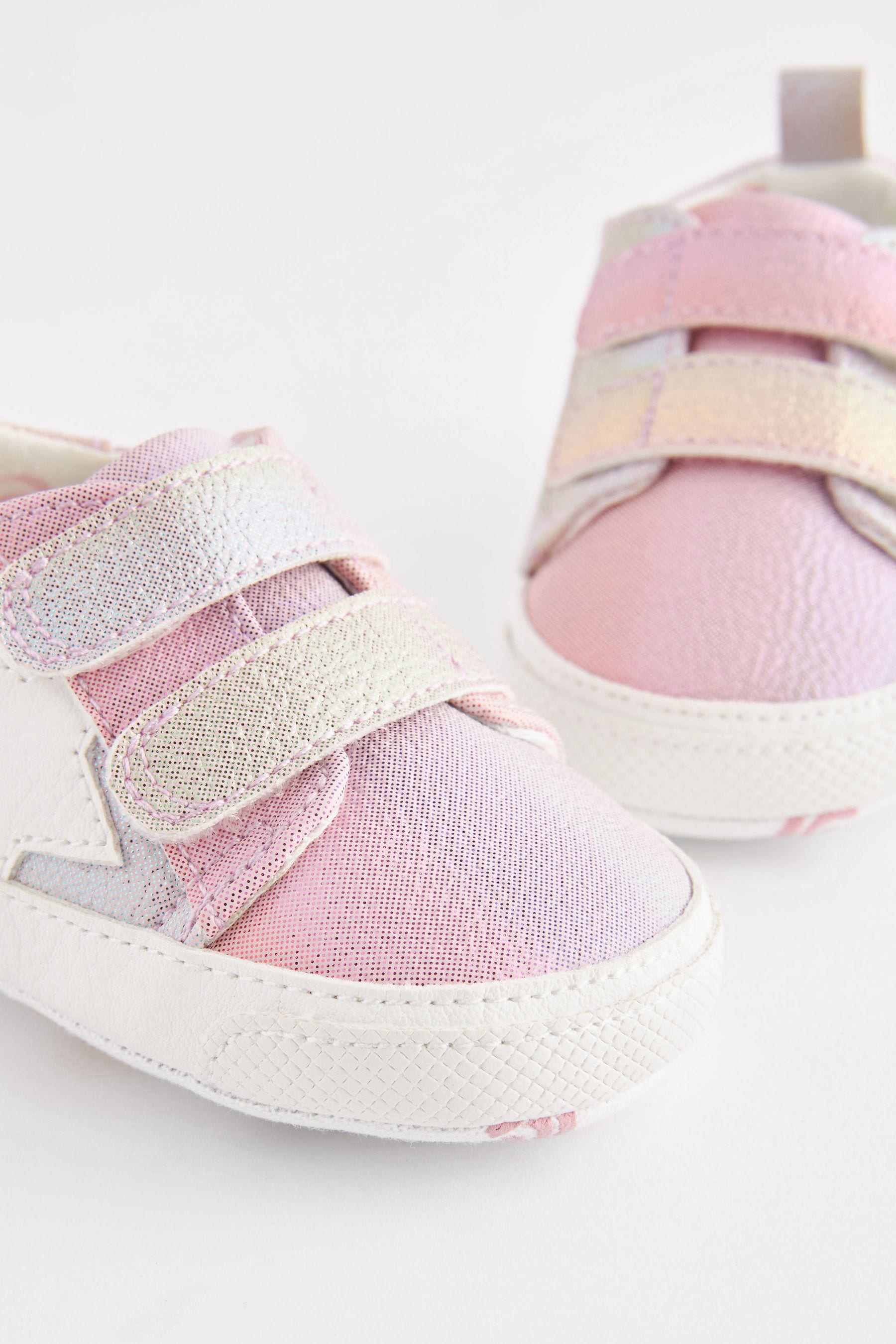 Multi Rainbow Two Strap Baby Trainers (0-24mths)