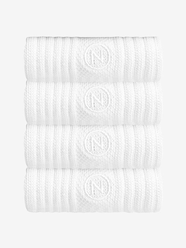 White 4 Pack Striped Sport Socks