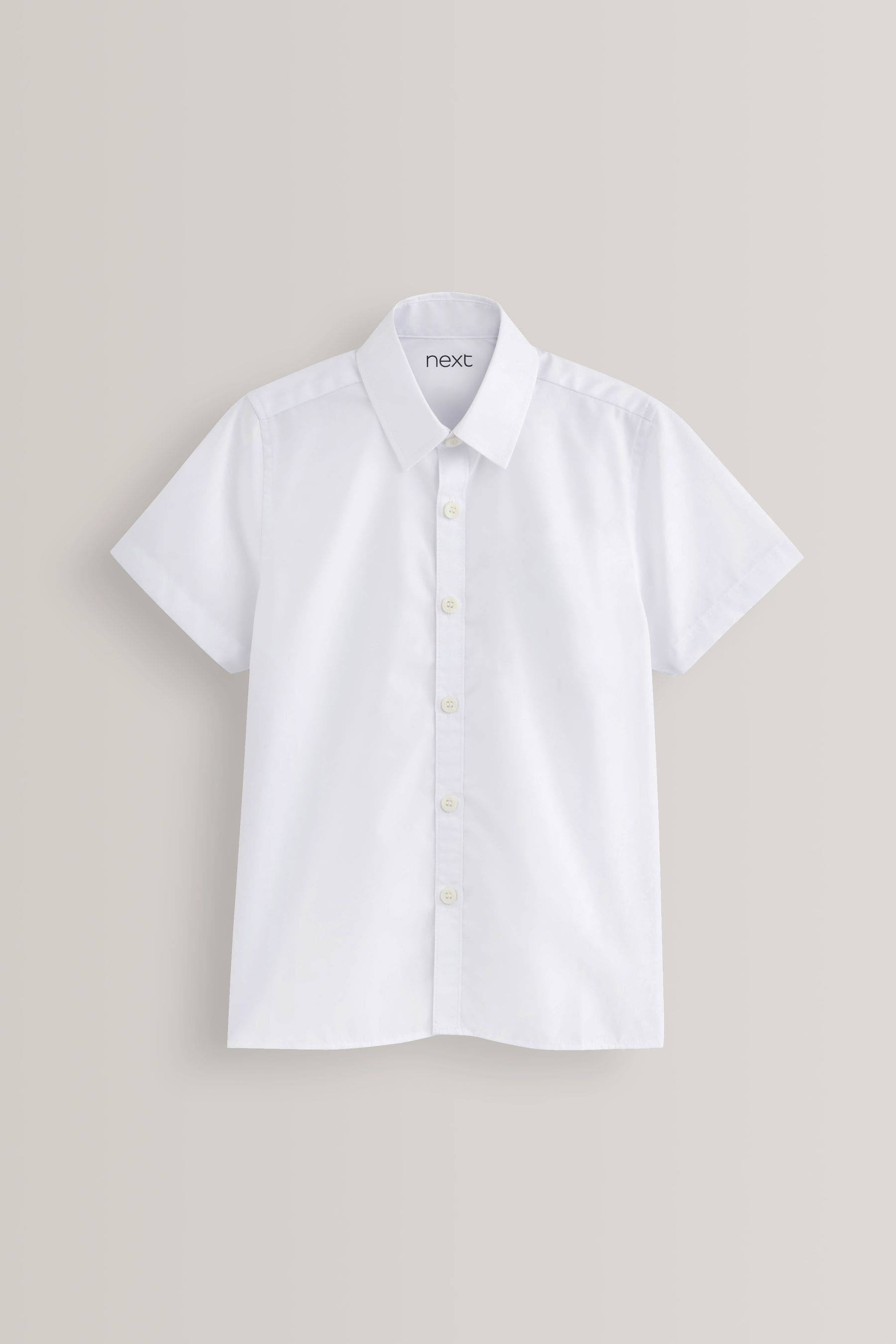 White 2 Pack Short Sleeve Stretch School Shirts (3-16yrs)