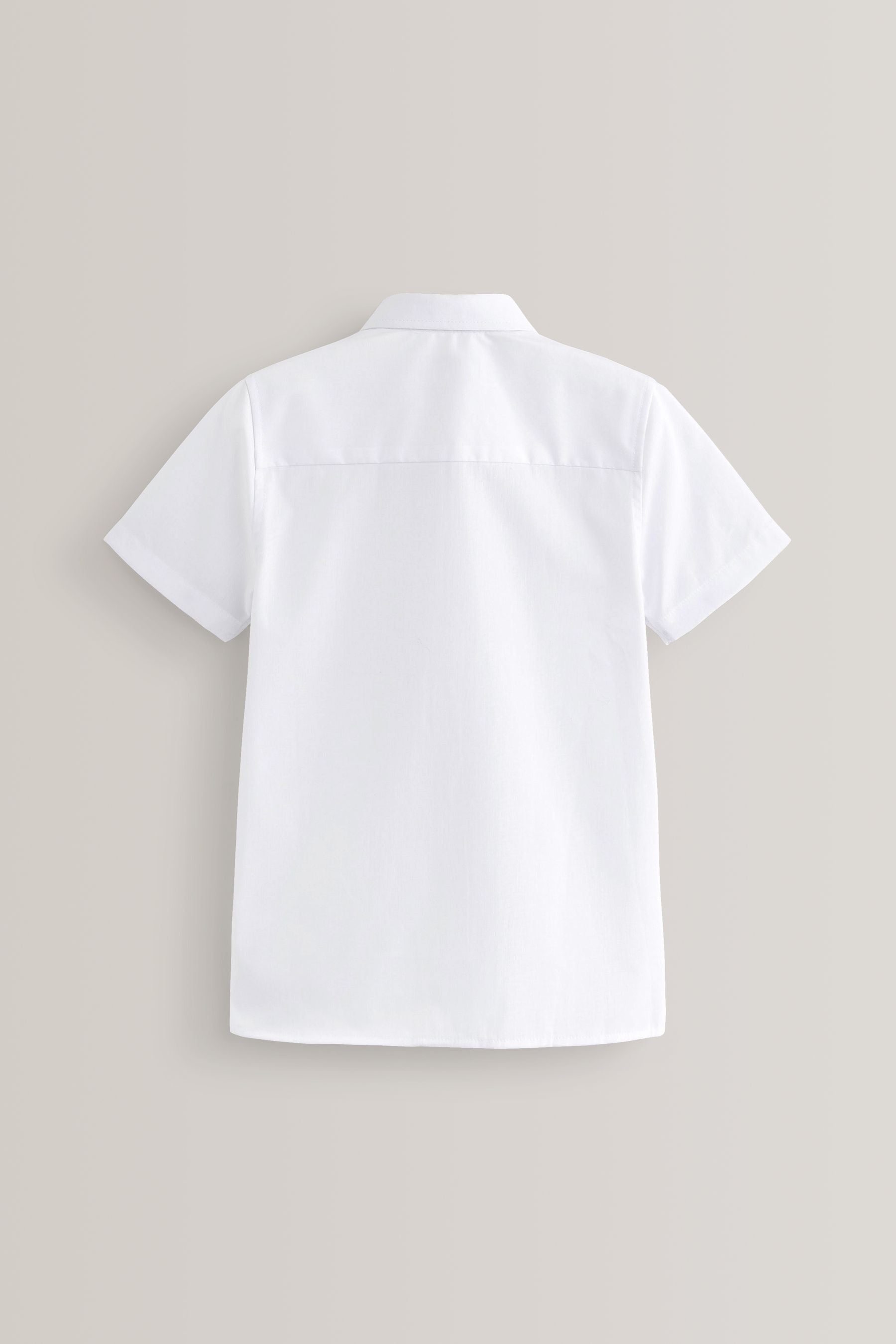 White 2 Pack Short Sleeve Stretch School Shirts (3-16yrs)