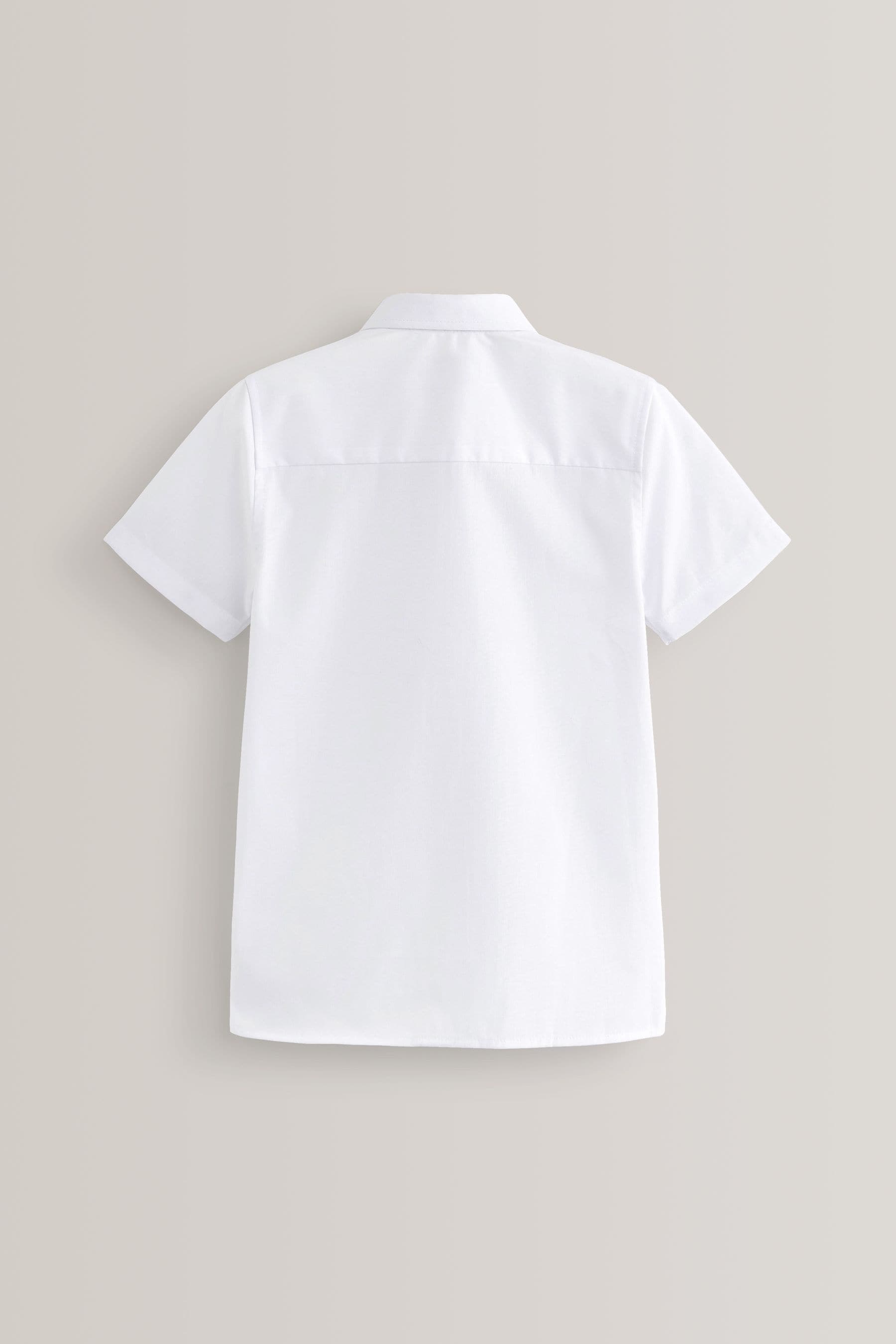 White 2 Pack Short Sleeve Stretch School Shirts (3-16yrs)