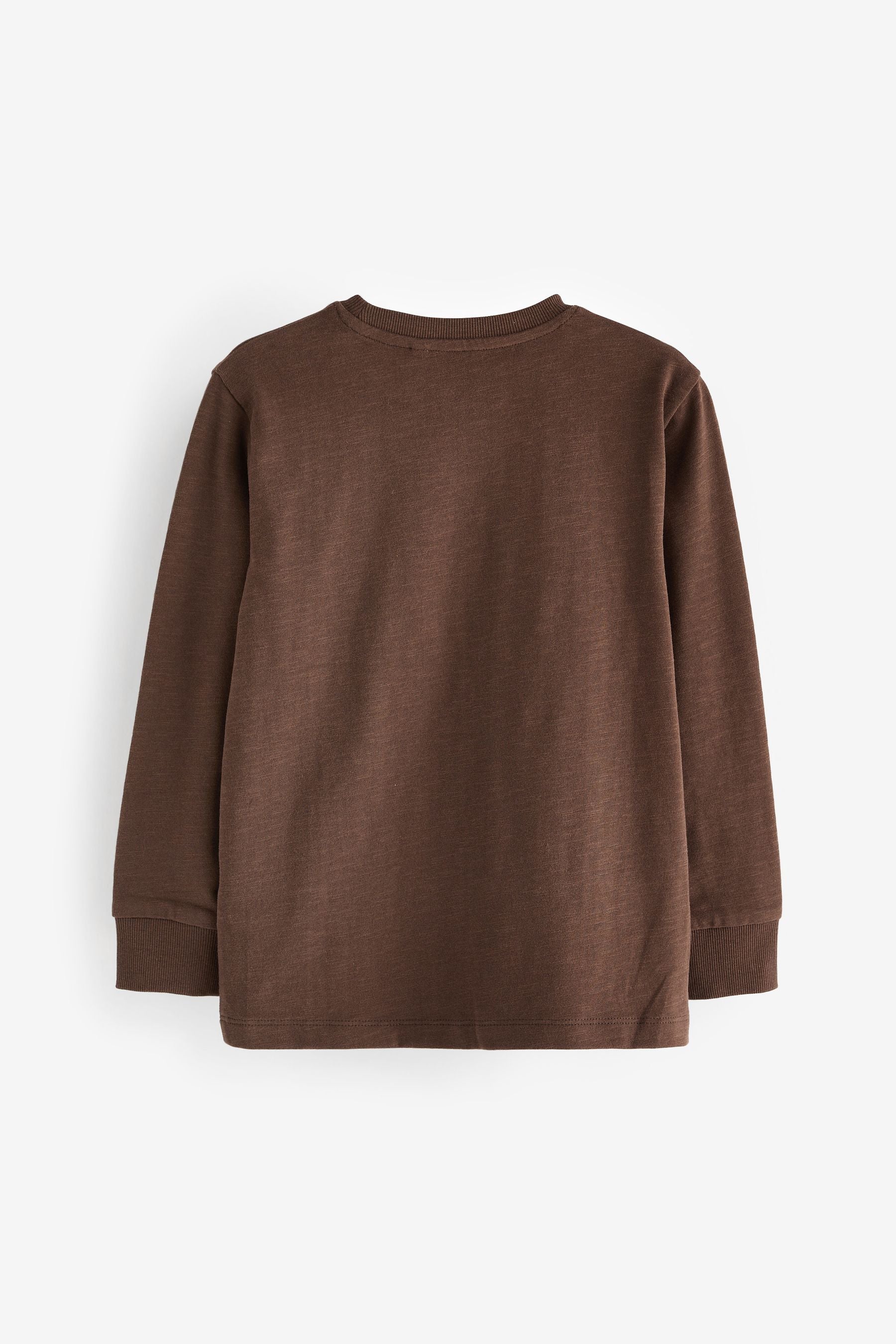 Chocolate Brown Long Sleeve Cosy T-Shirt (3-16yrs)