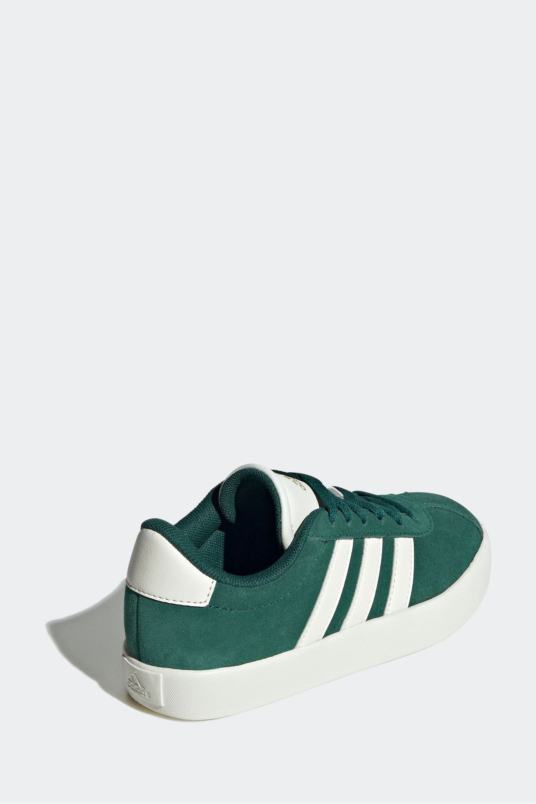 Green/White adidas Junior Sportswear VL Court Trainers