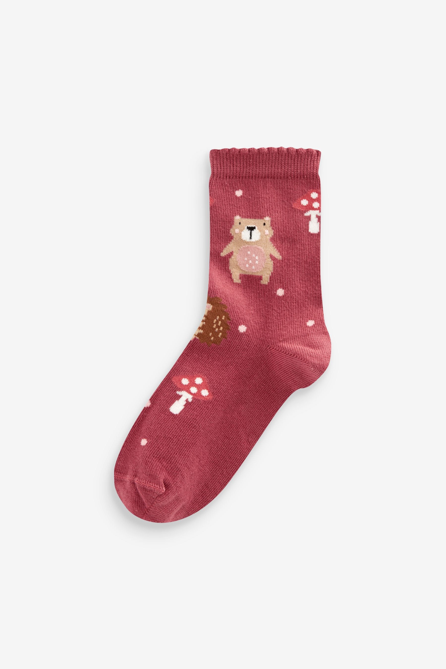 Pink Cotton Rich Character Ankle Socks 3 Pack