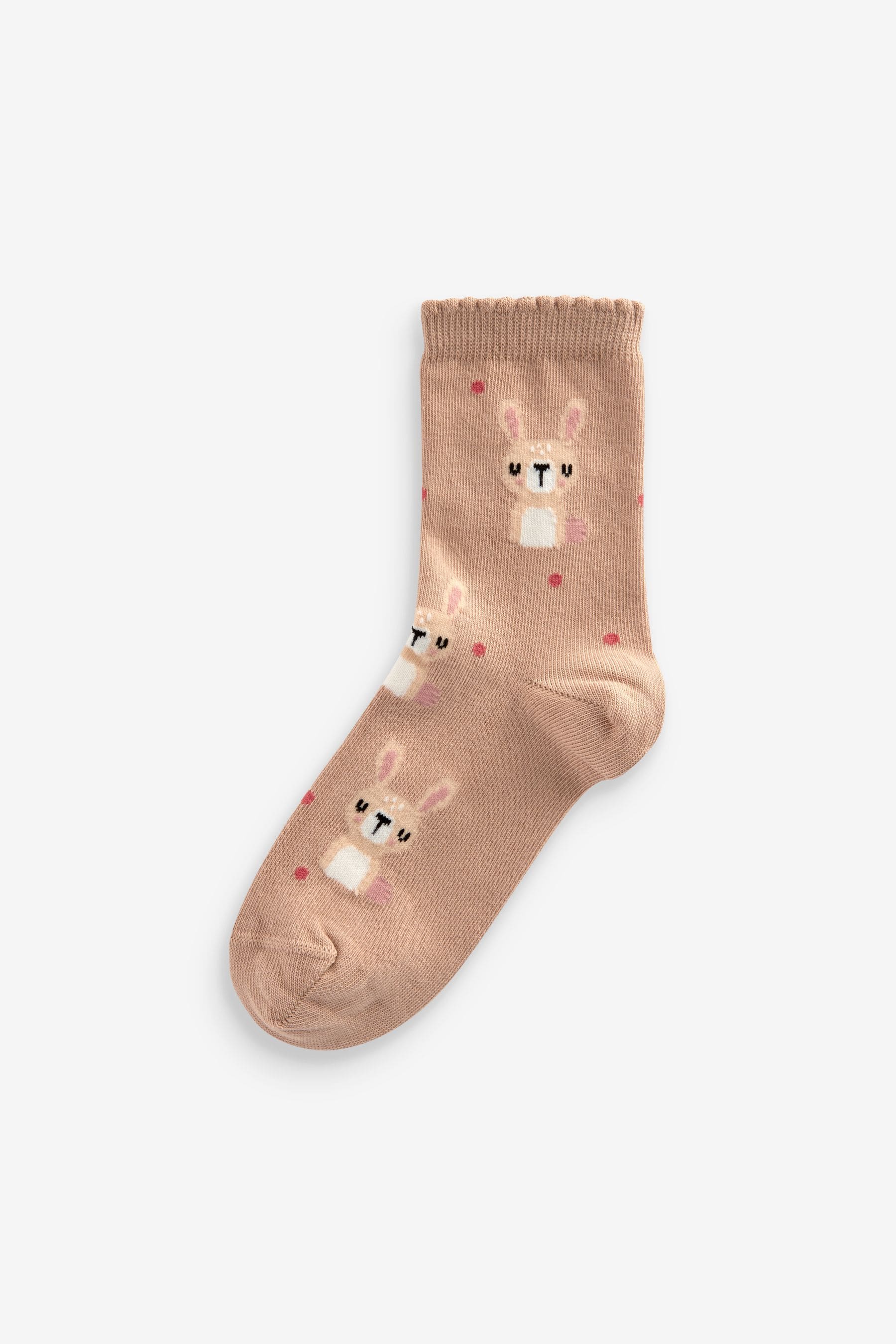 Pink Cotton Rich Character Ankle Socks 3 Pack