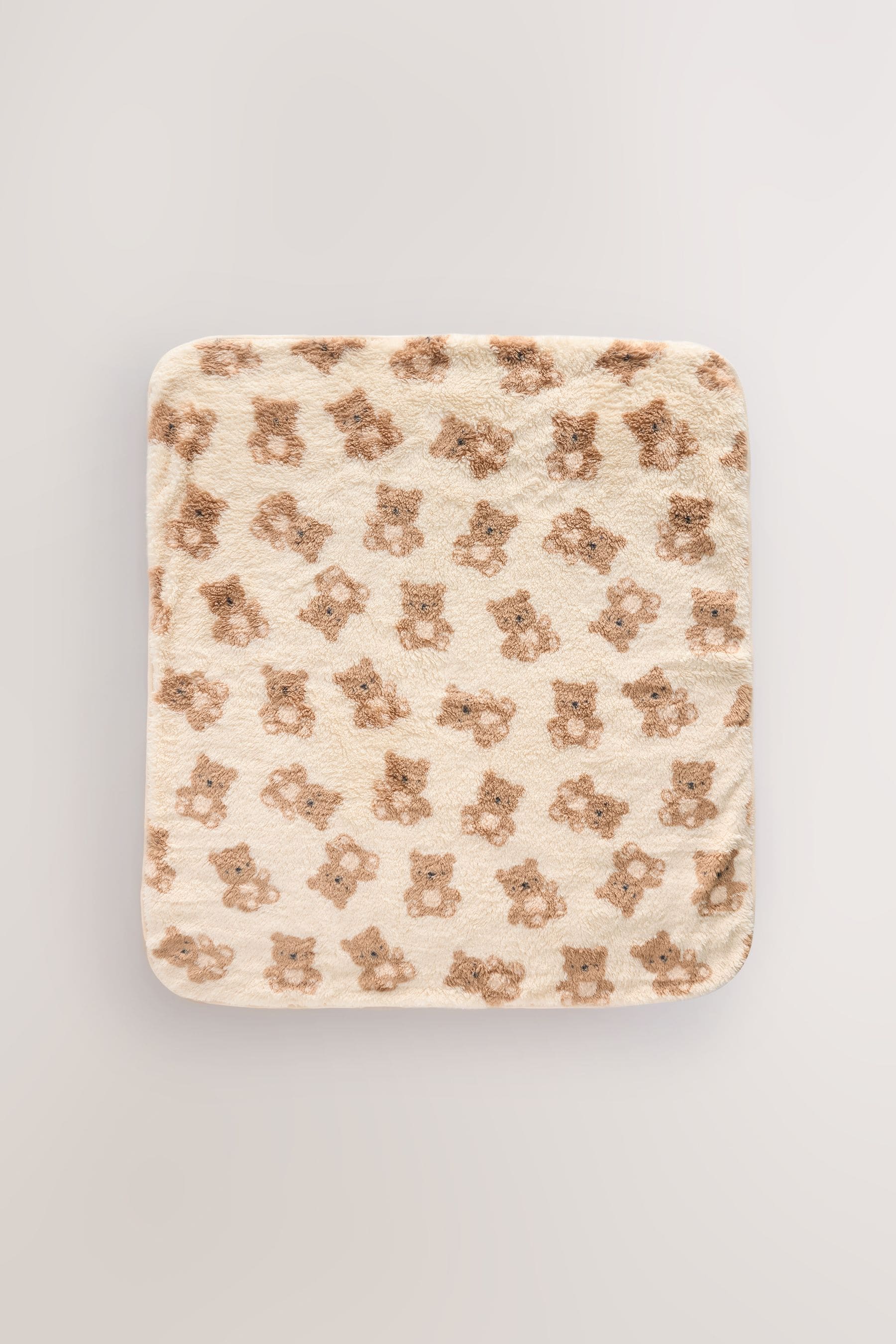 Cream Bear Baby Fleece Blanket