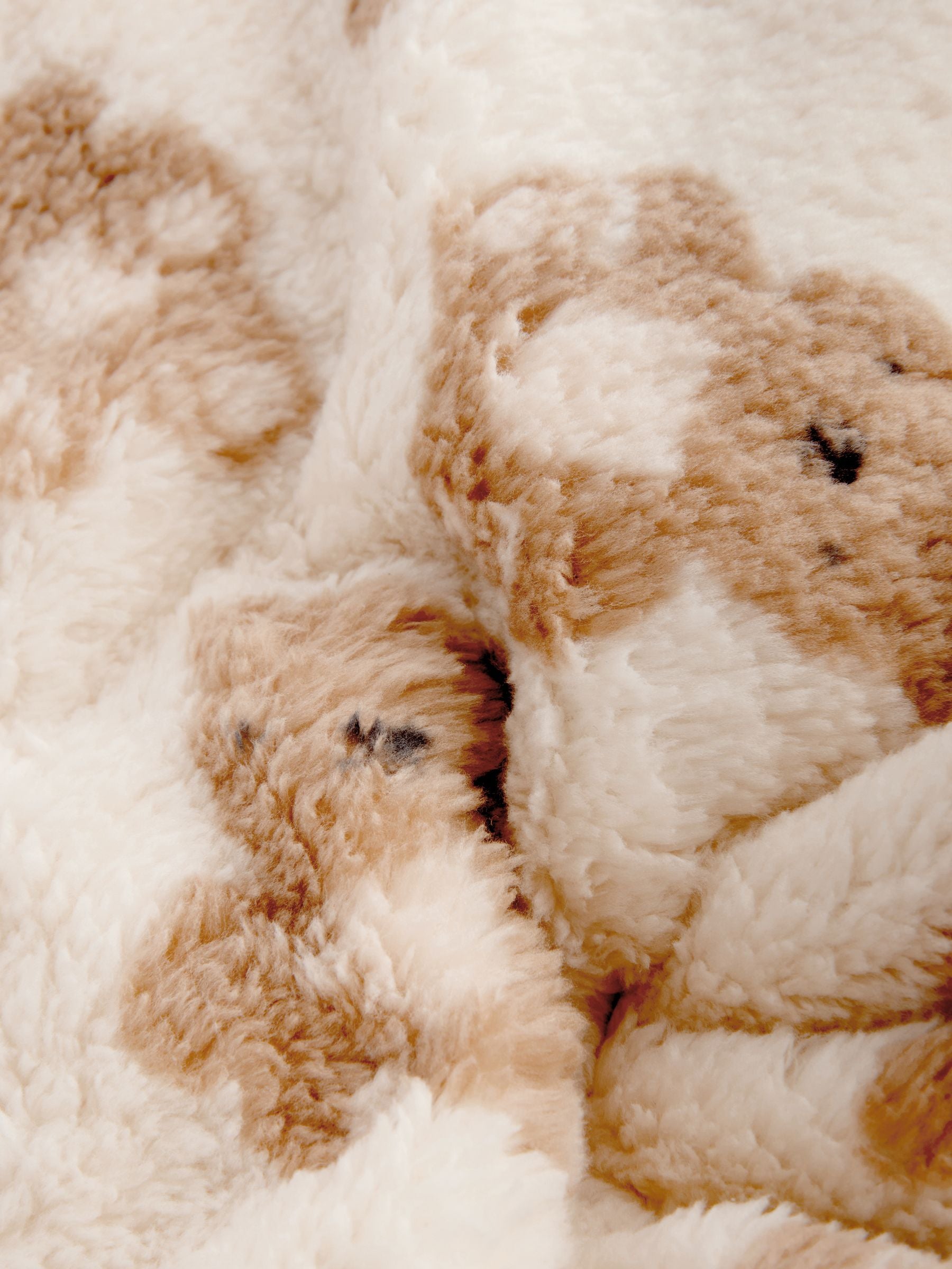 Cream Bear Fleece Baby Blanket