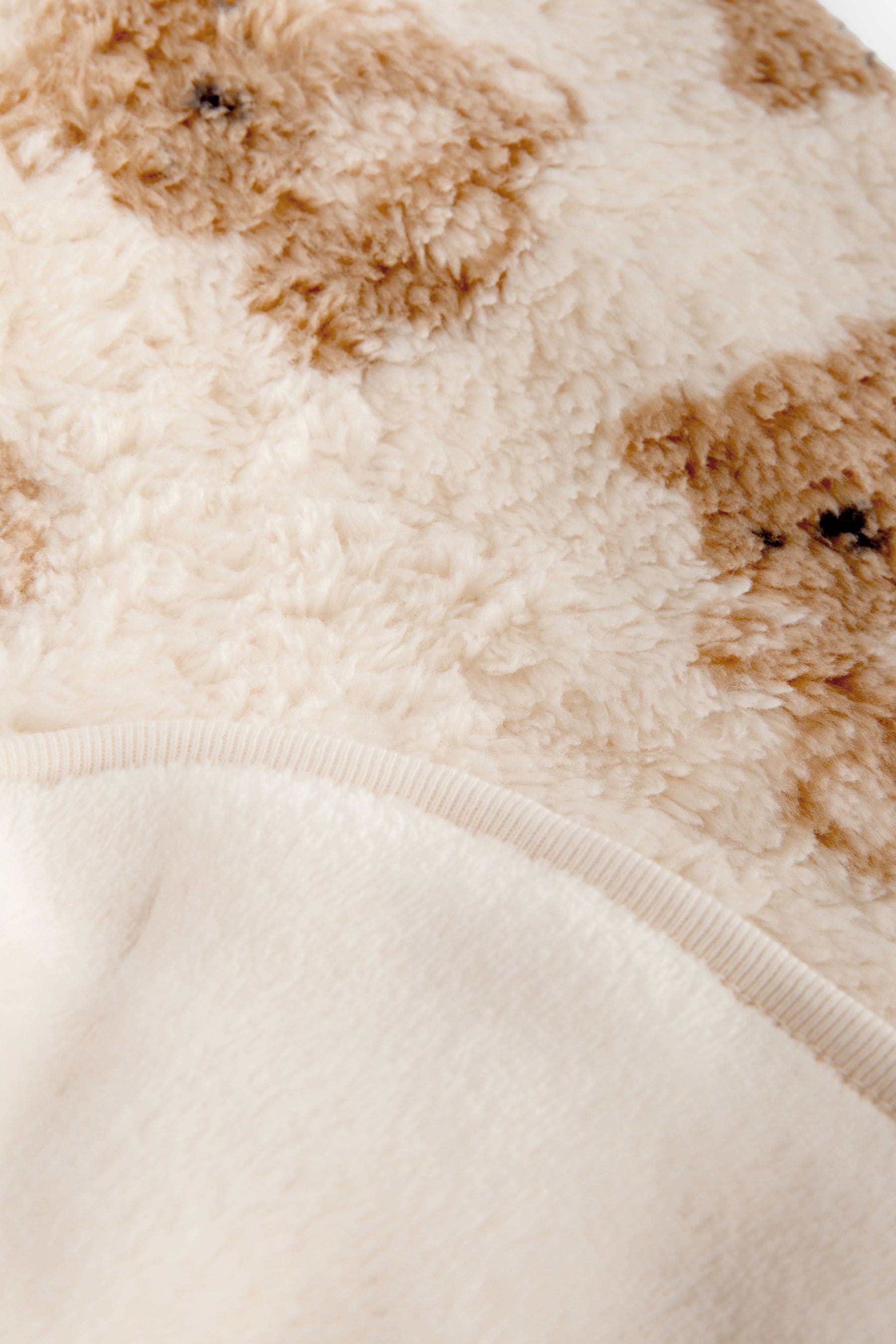 Cream Bear Fleece Baby Blanket