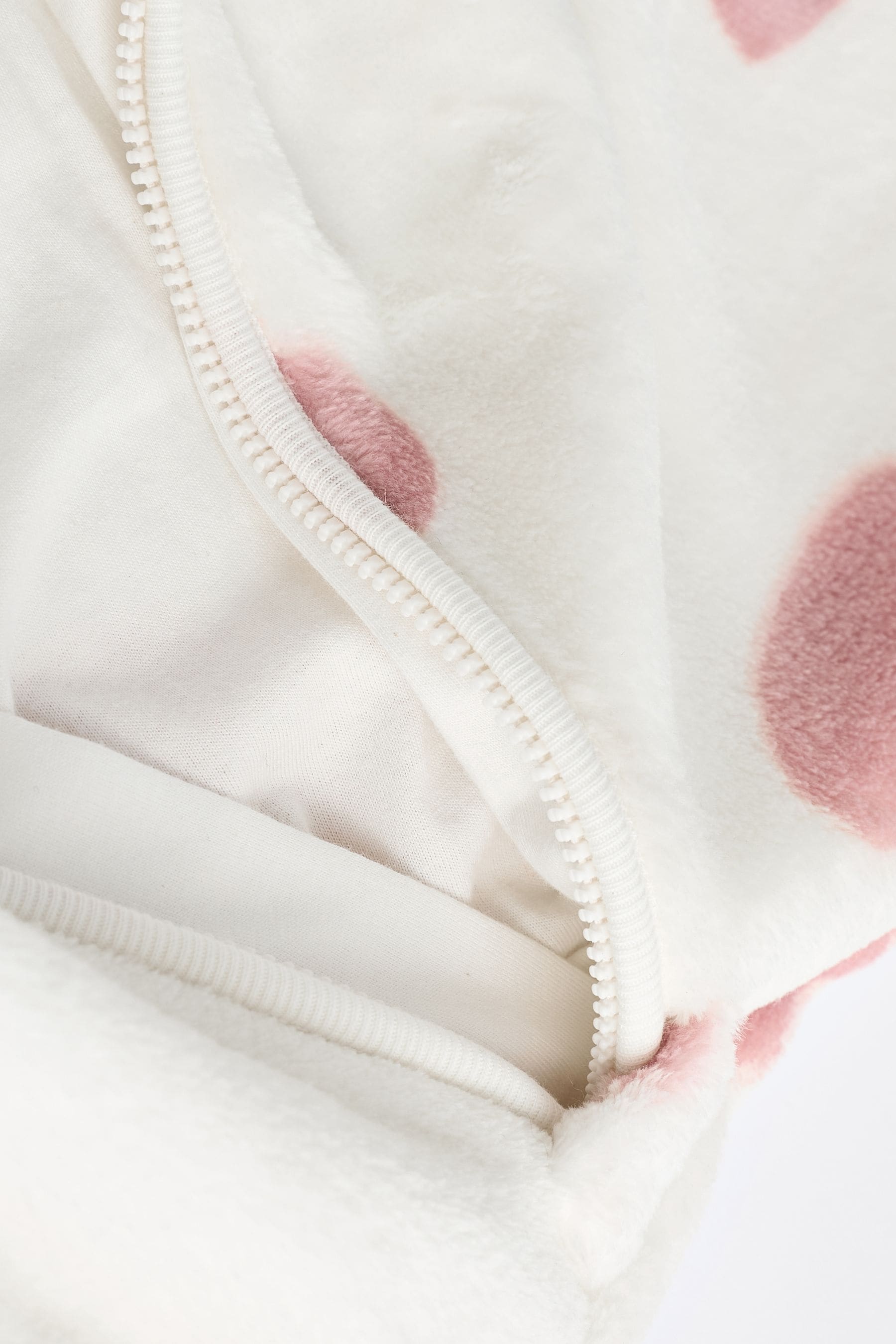 Pink Heart 2.5 Tog Fleece Long Sleeve Sleep Bag