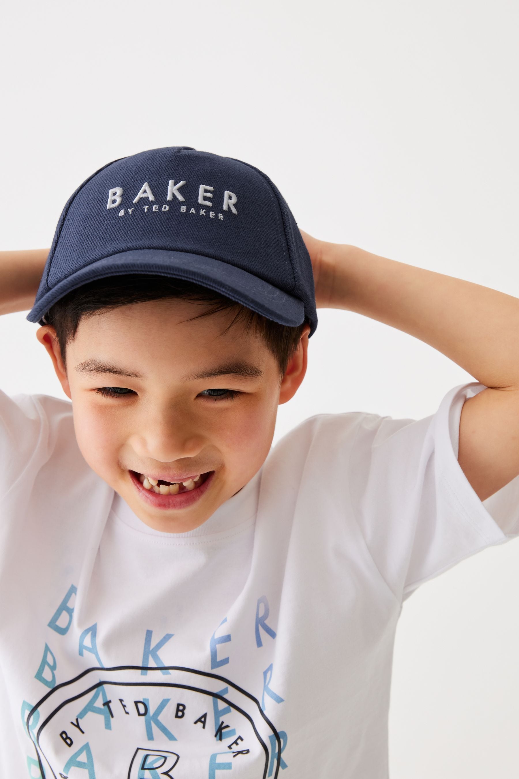 Navy Baker by Ted Baker Boys Navy Twill Baseball Cap