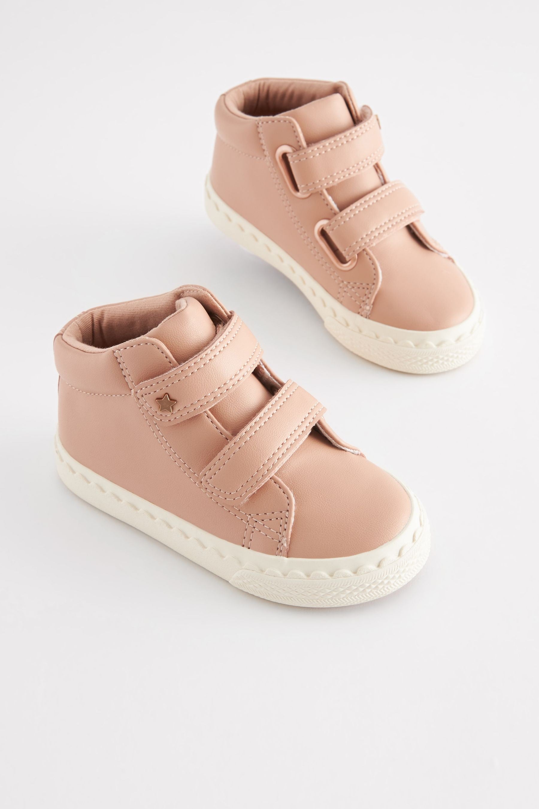 Pink Wide Fit (G) High Top Trainers