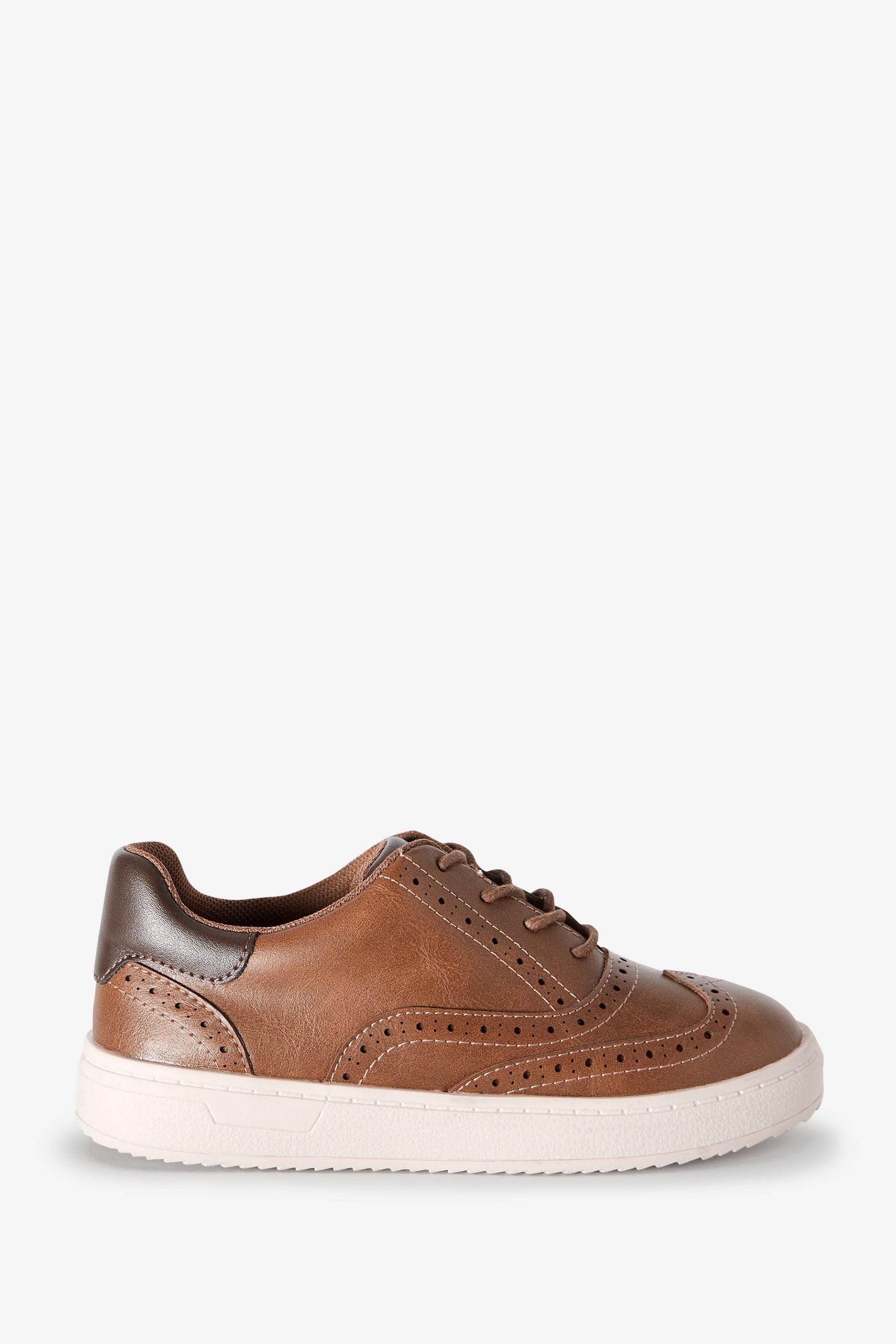 Tan Brown            Lace-Up Brogue Shoes