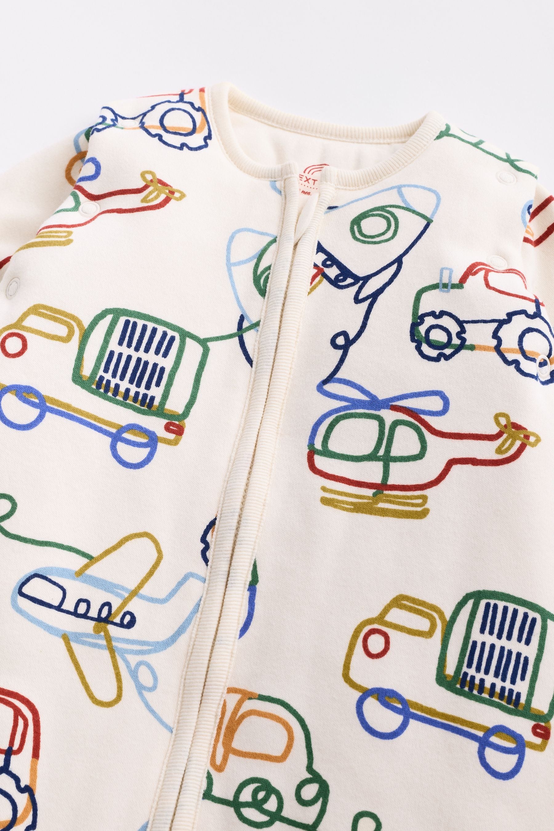 Colourful Transport Baby 2.5 Tog Detachable Sleeve 100% Cotton Sleep Bag