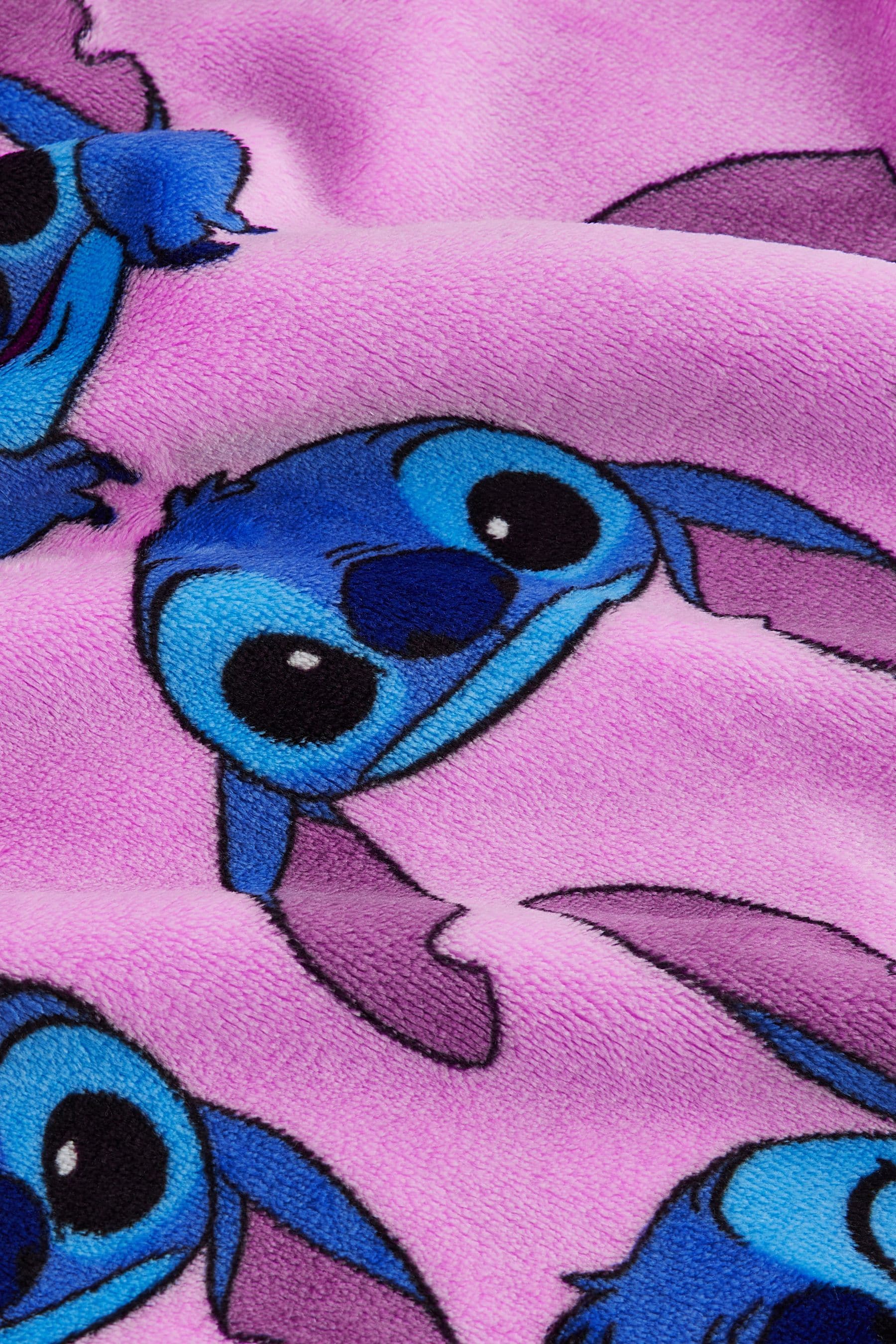 Lilac Purple Lilo And Stitch License Hooded Blanket (3-16yrs)