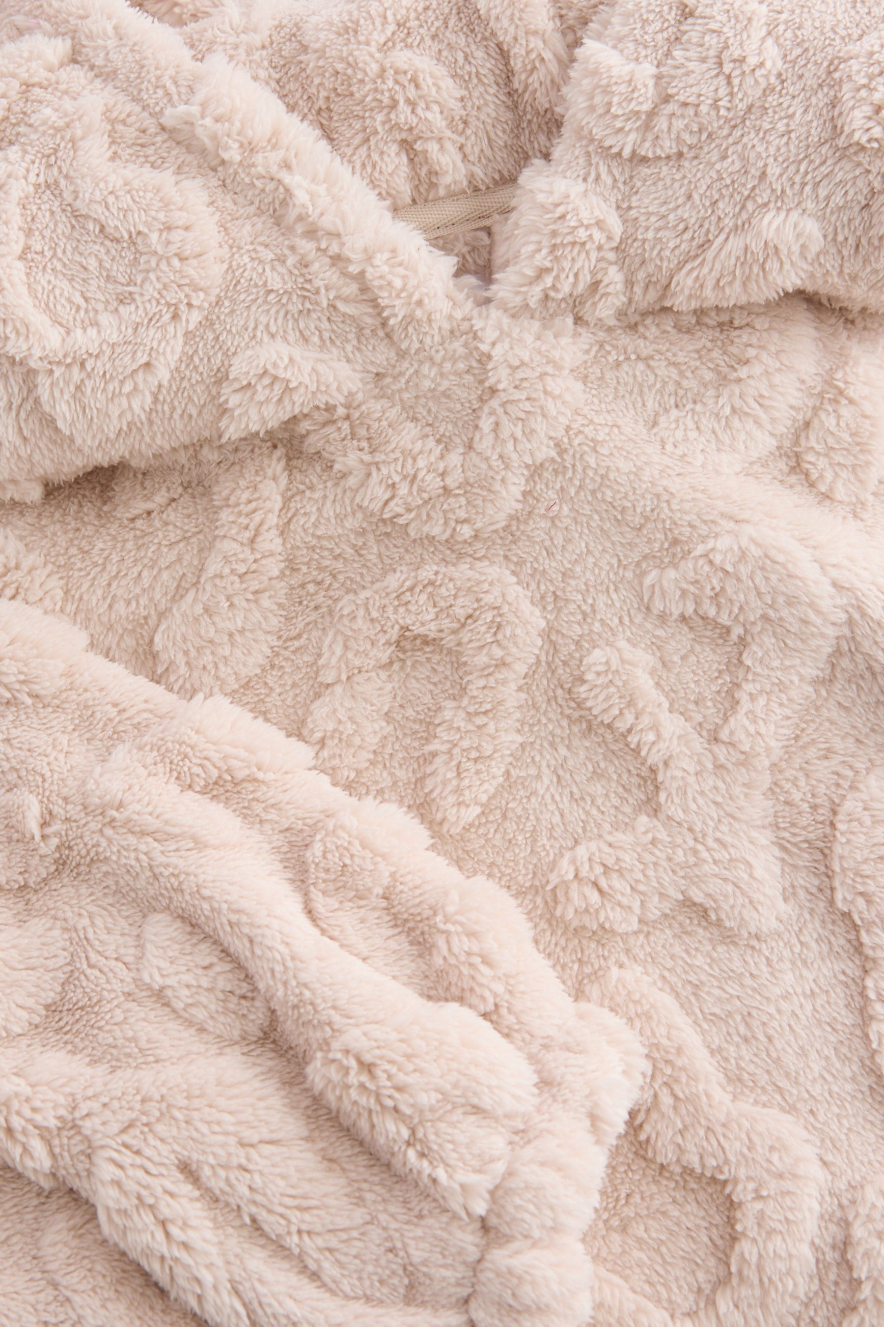 Cream Jacquard Fleece Hooded Blanket (3-16yrs)