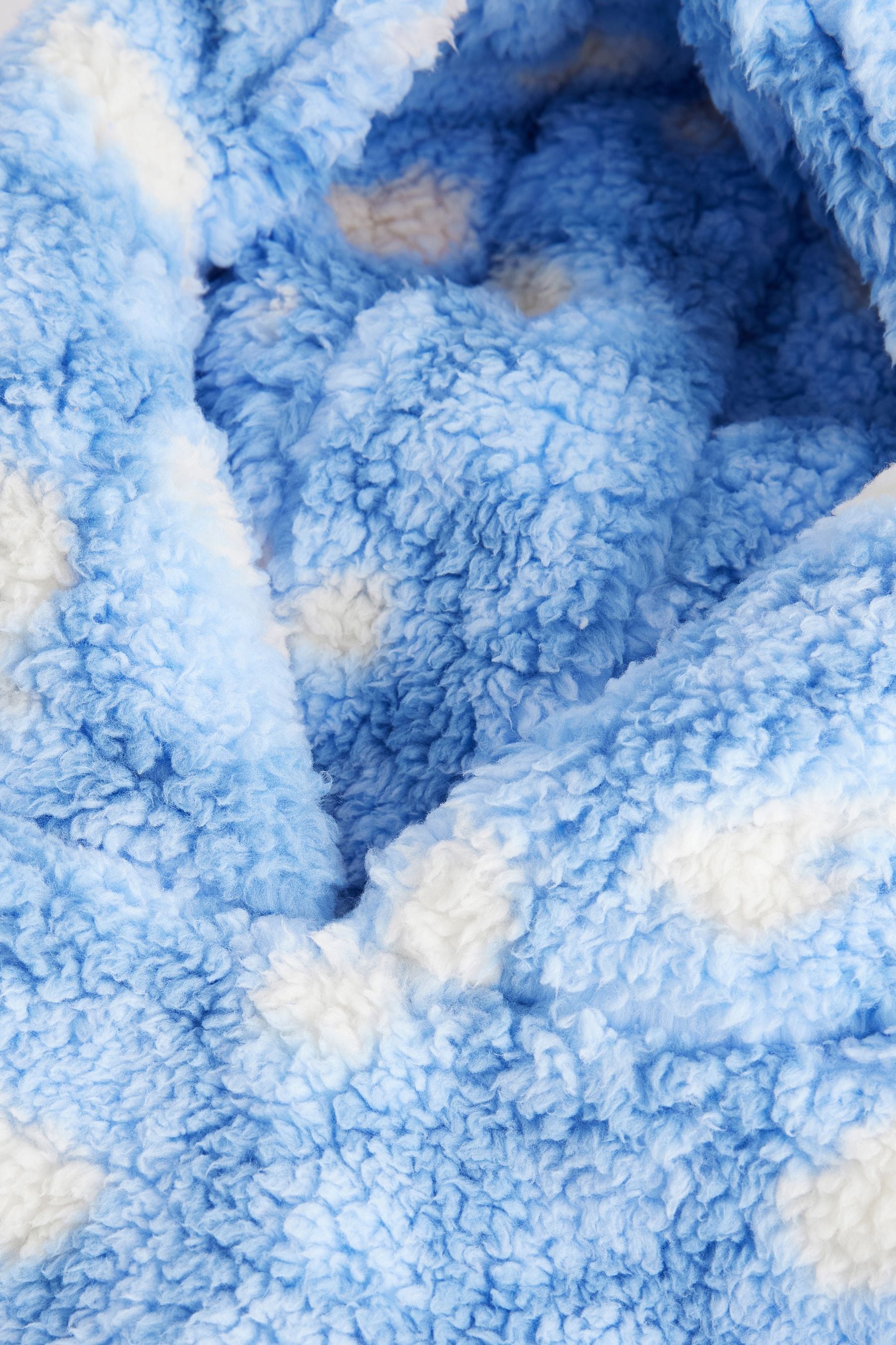 Blue Animal Print Fleece Hooded Blanket (3-16yrs)