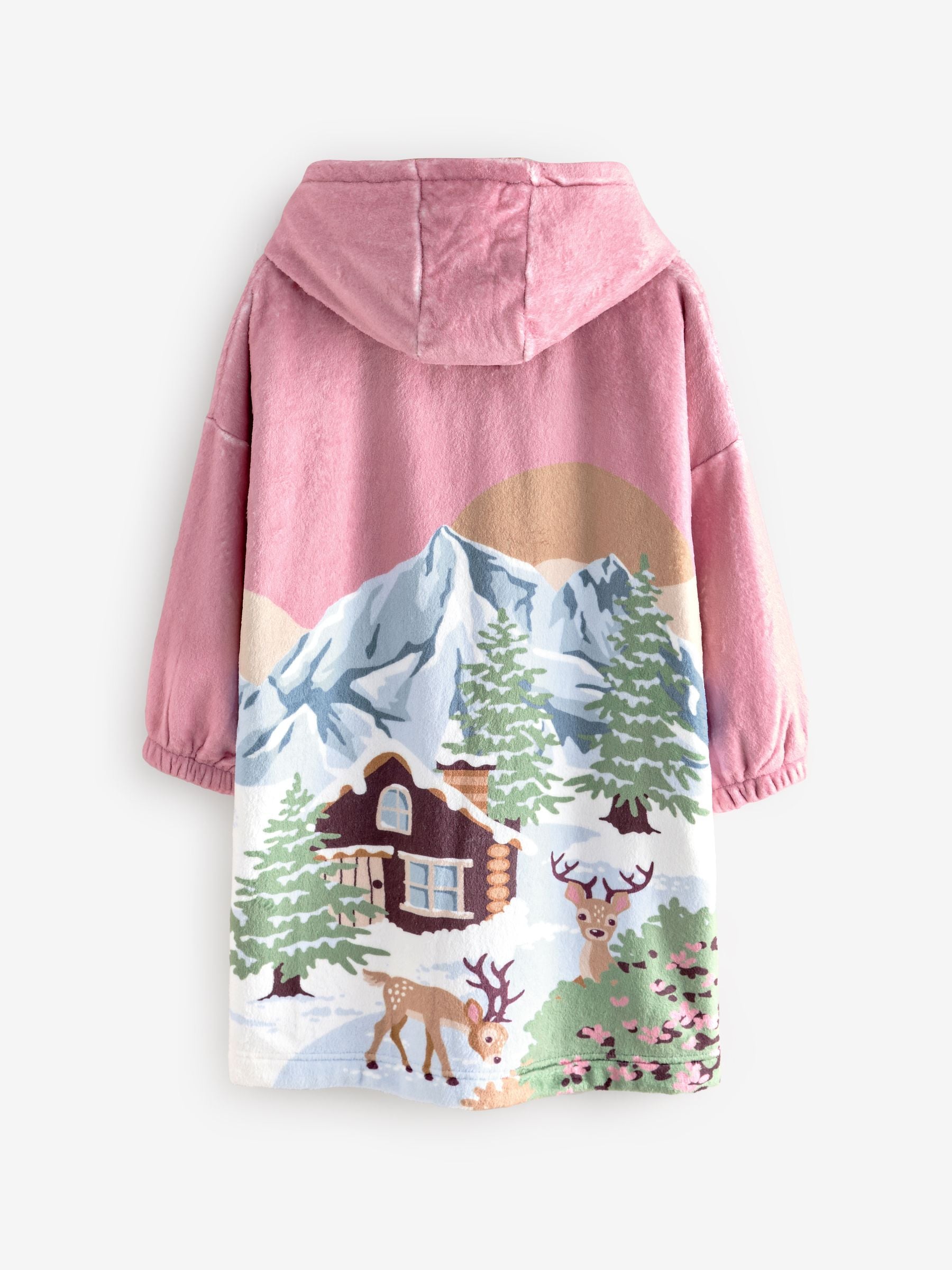 Pink/Blue Blanket Hoodie (3-16yrs)