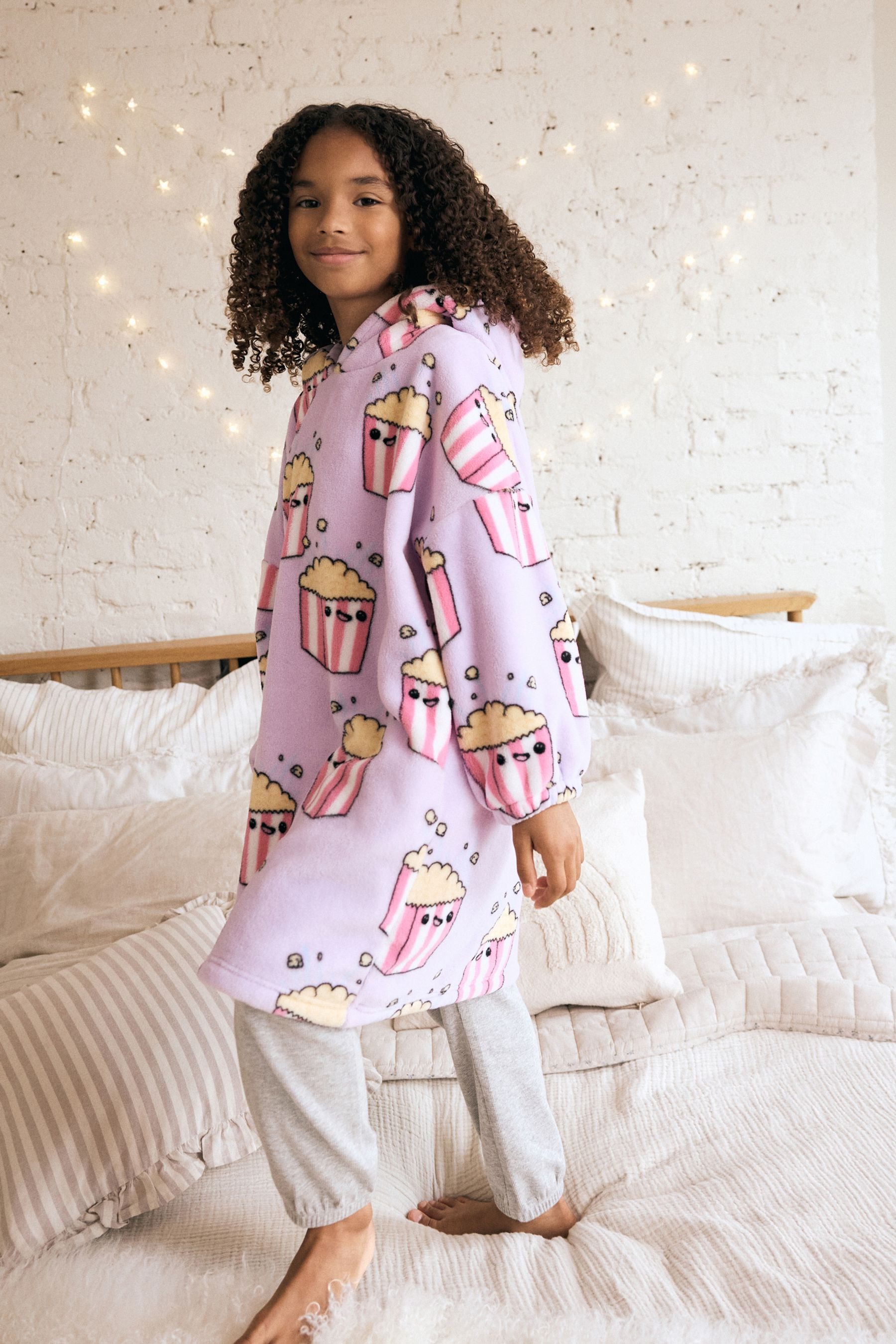 Lilac Purple Popcorn Blanket Hoodie (3-16yrs)