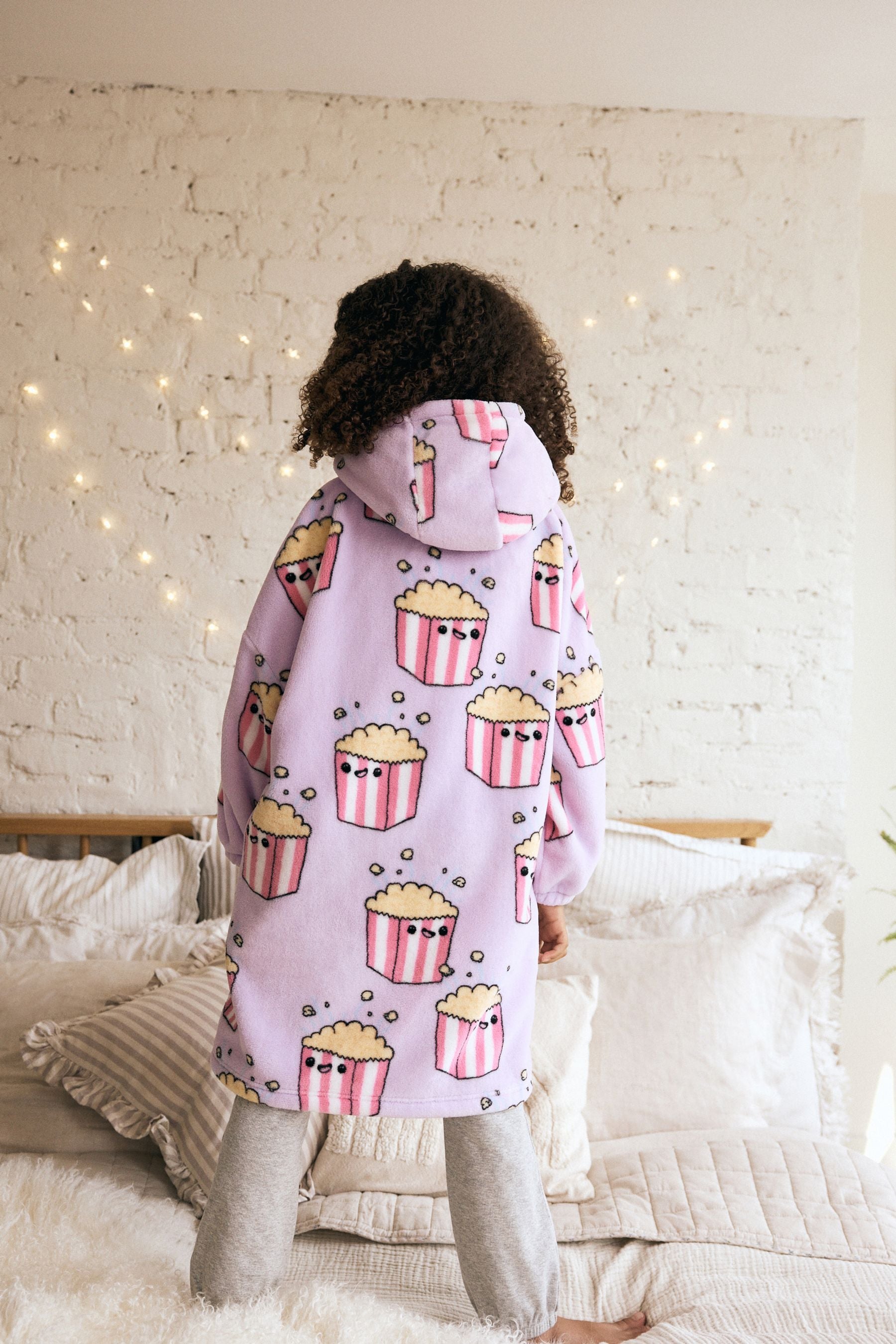 Lilac Purple Popcorn Blanket Hoodie (3-16yrs)