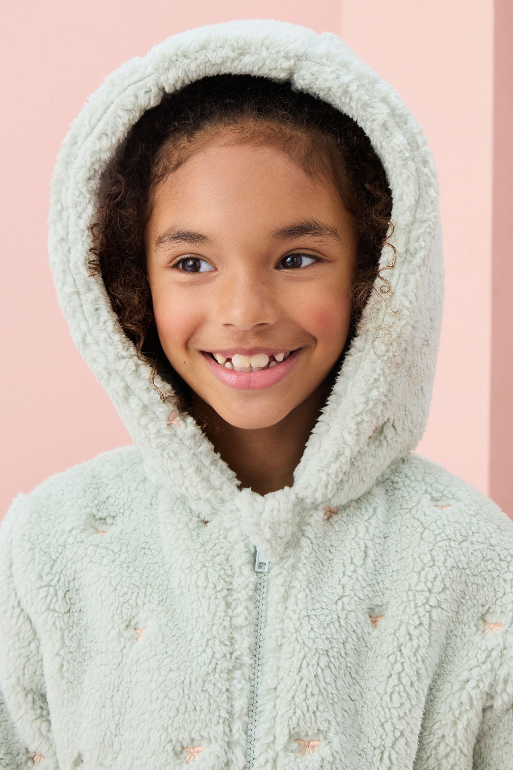 Sage Green Flower Fleece All-In-One (1.5-16yrs)