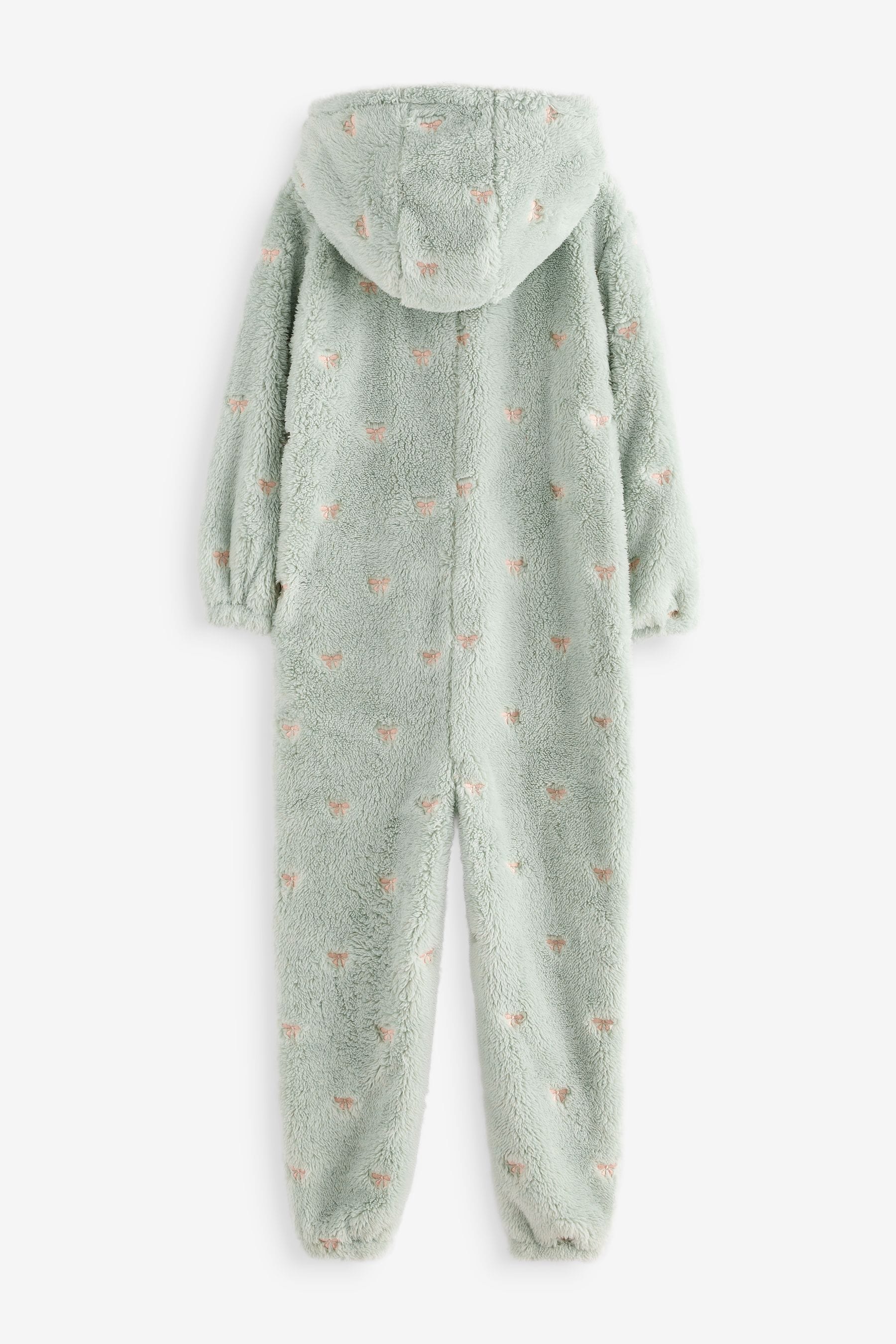 Sage Green Flower Fleece All-In-One (1.5-16yrs)