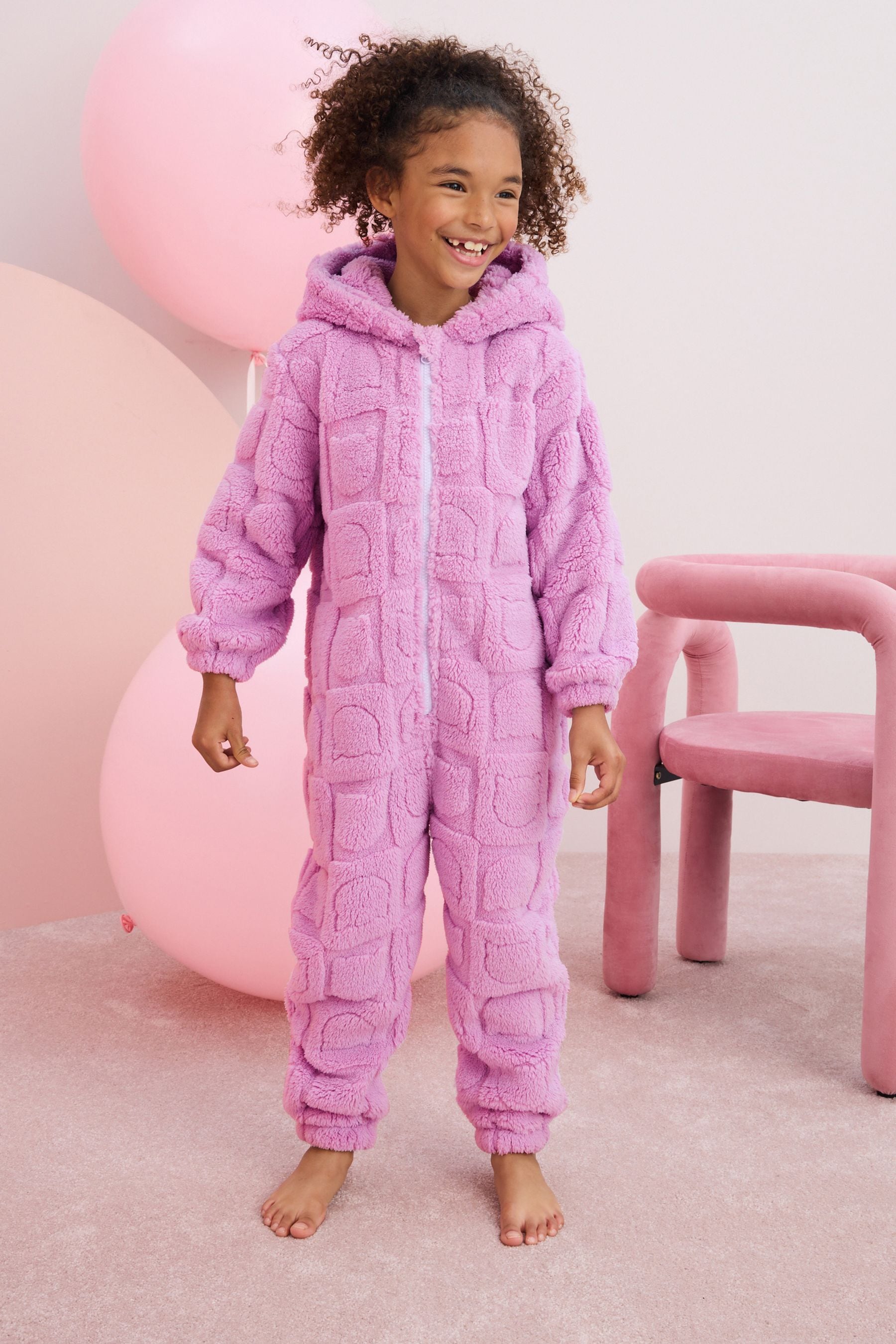 Lilac Purple Cat Fleece All-In-One (1.5-16yrs)