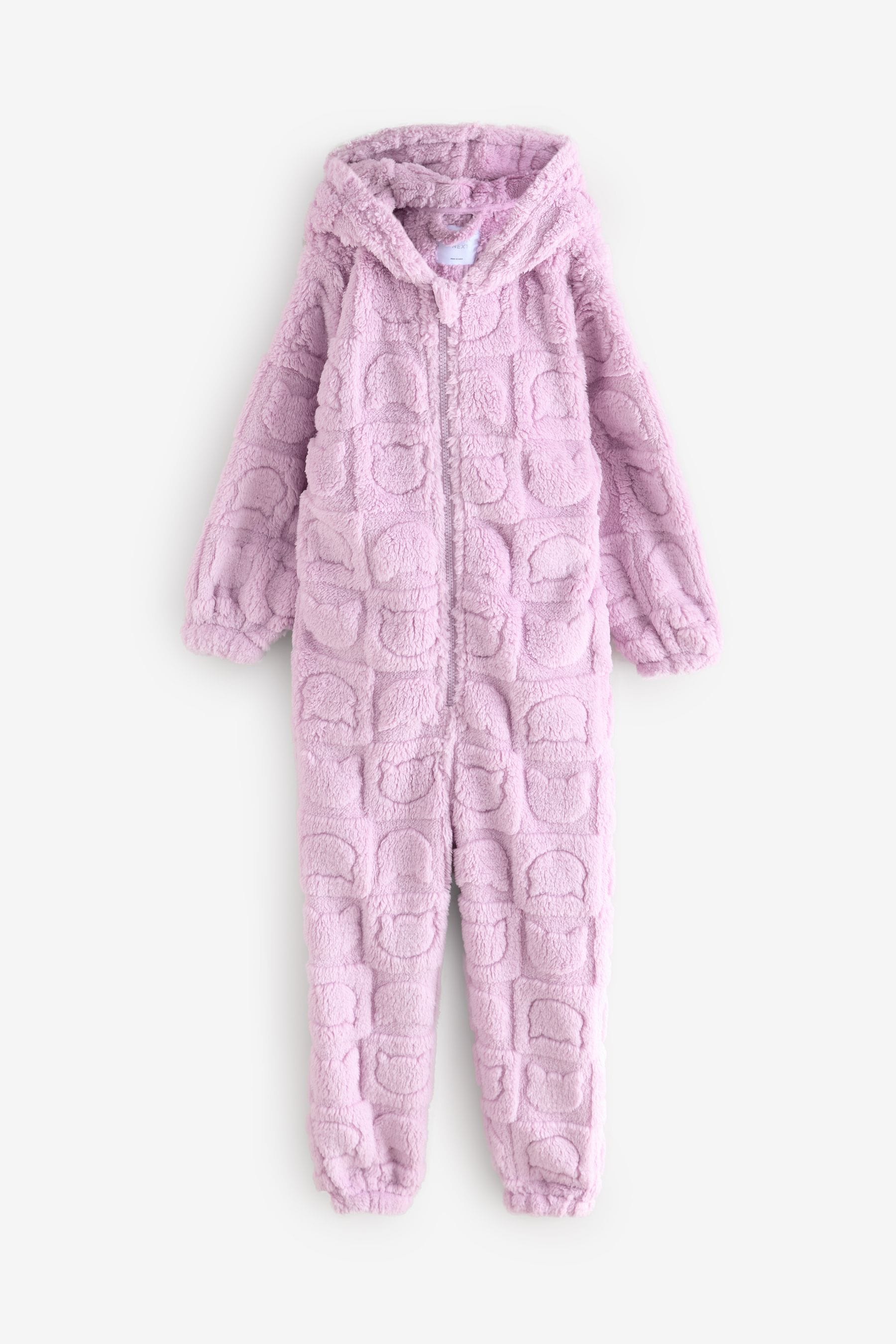 Lilac Purple Cat Fleece All-In-One (1.5-16yrs)