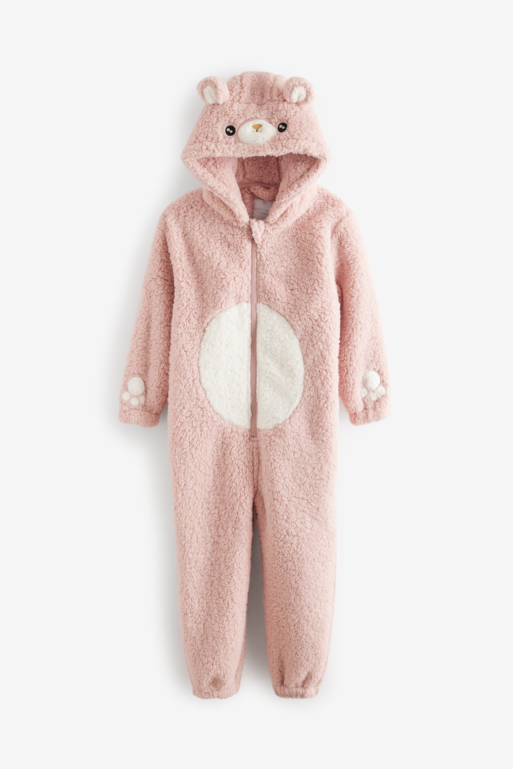 Pink Bear Fleece All-In-One (1.5-12yrs)