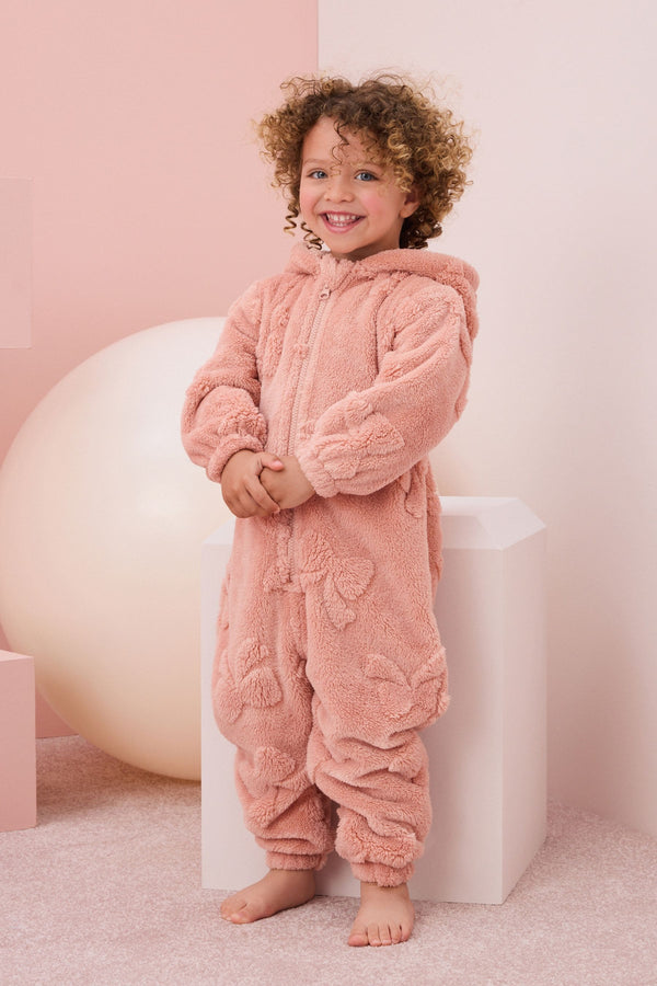 Pink Bow Fleece All-In-One (1.5-16yrs)