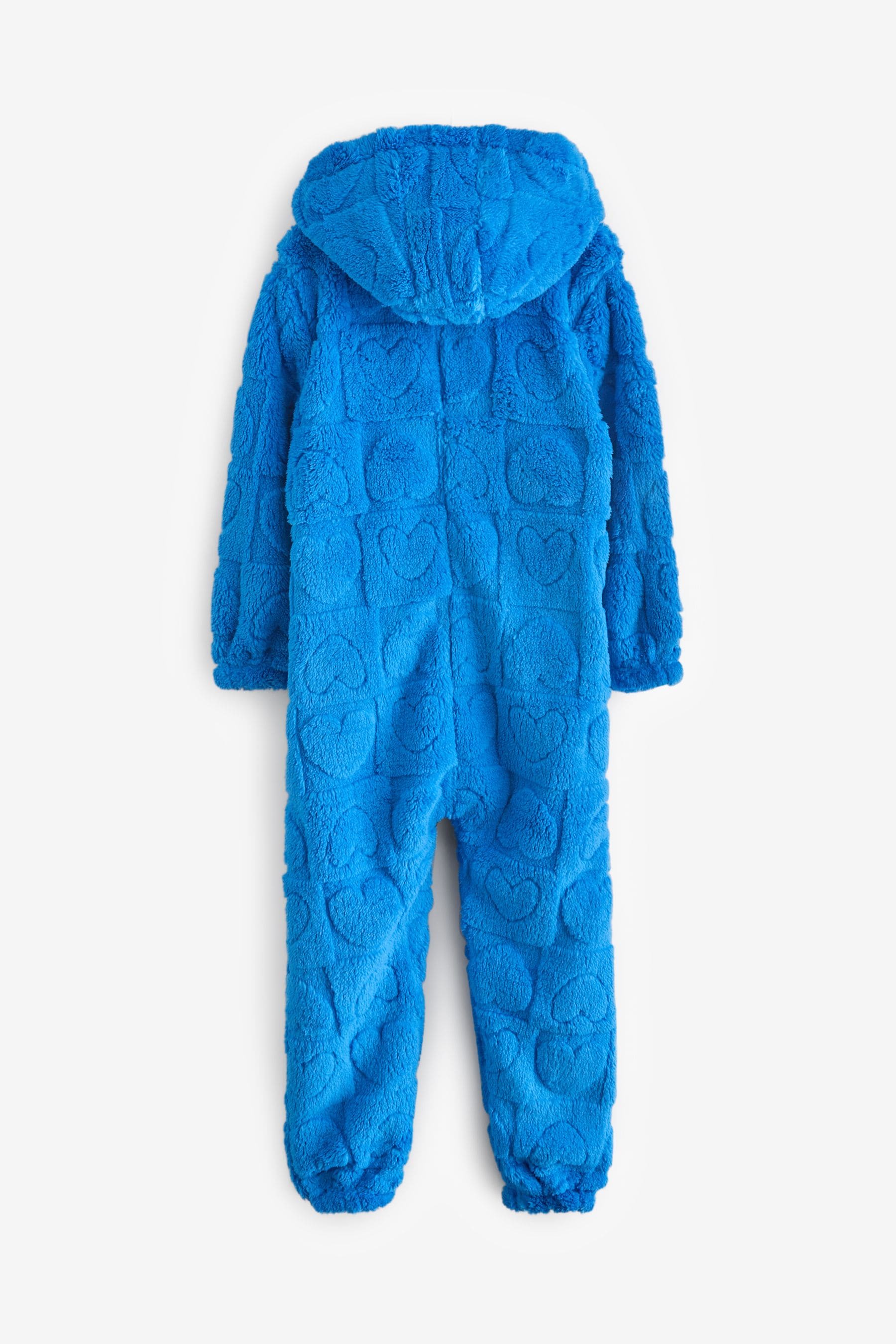 Cobalt Blue Heart Fleece All-In-One (1.5-16yrs)