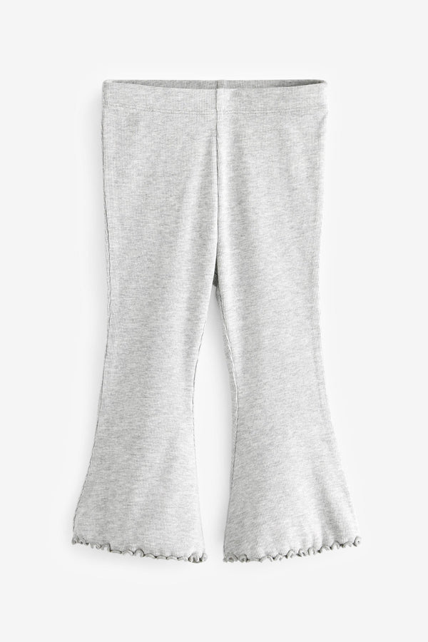 Grey Rib Flare Leggings (3mths-7yrs)