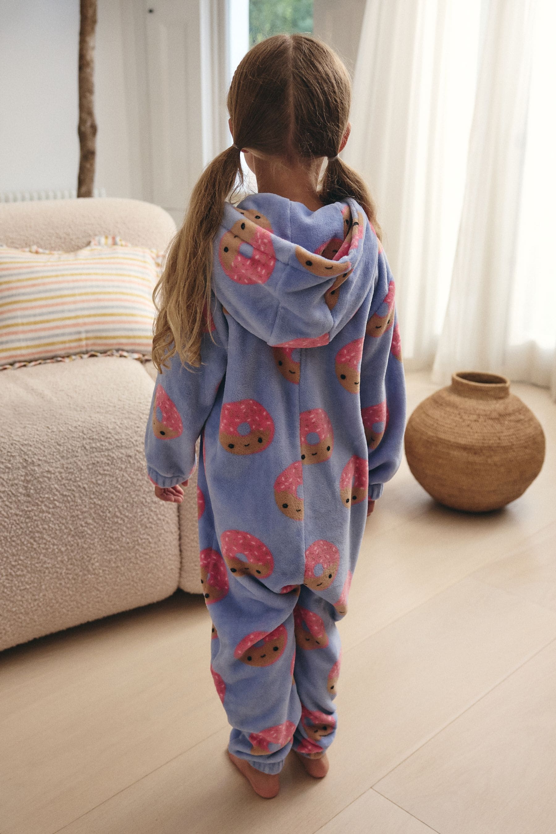 Blue/Pink Donut Fleece All-In-One (1.5-16yrs)