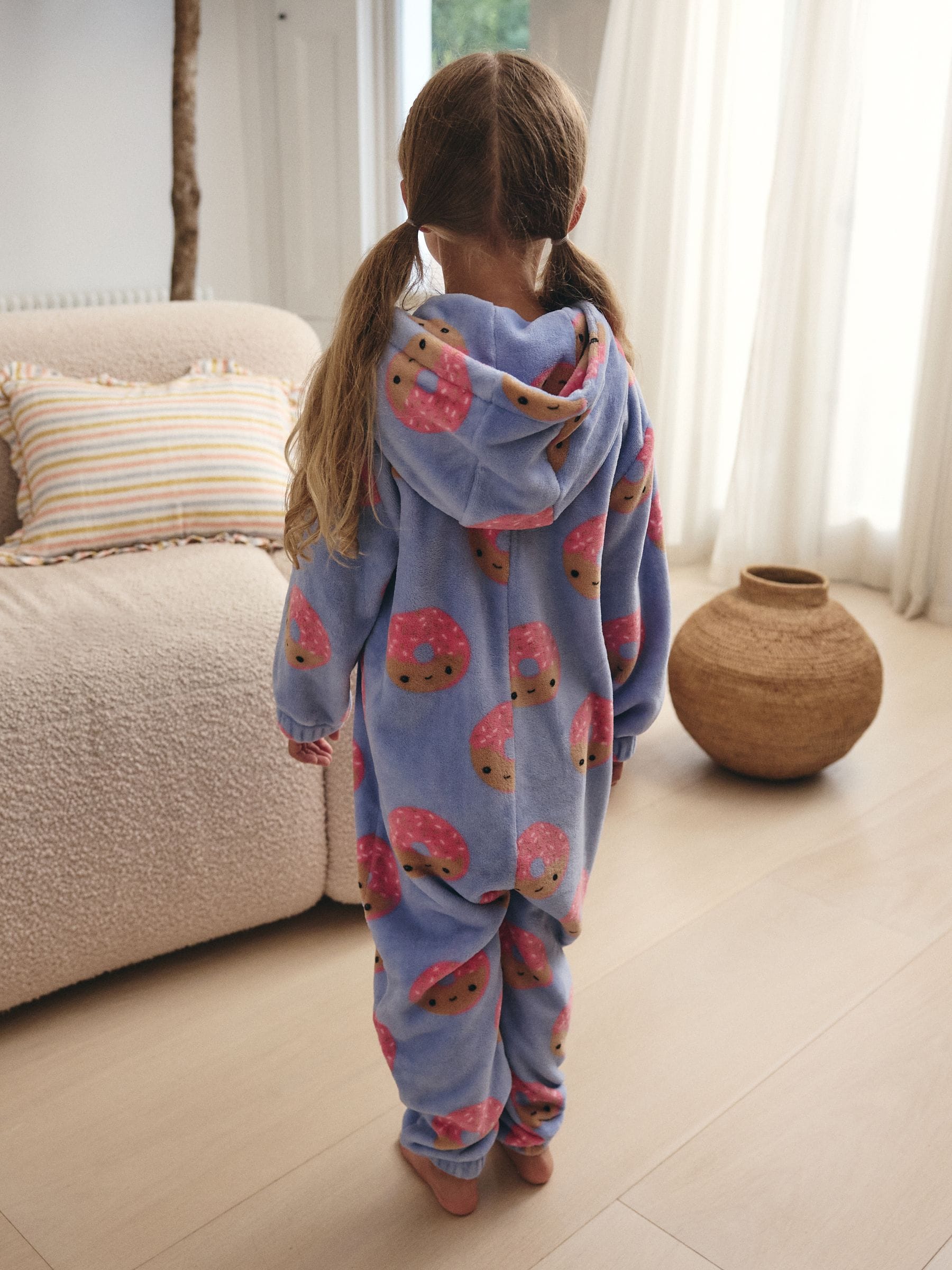 Blue/Pink Donut Fleece All-In-One (1.5-16yrs)