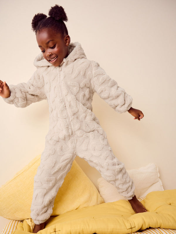 Cream Animal Fleece All-In-One (1.5-16yrs)