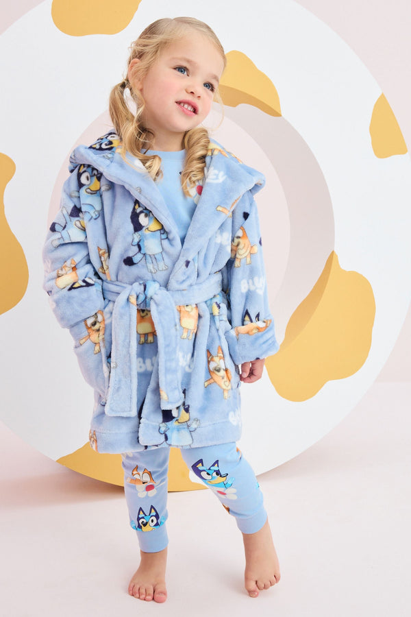 Blue Bluey License Fleece Dressing Gown (9mths-8yrs)