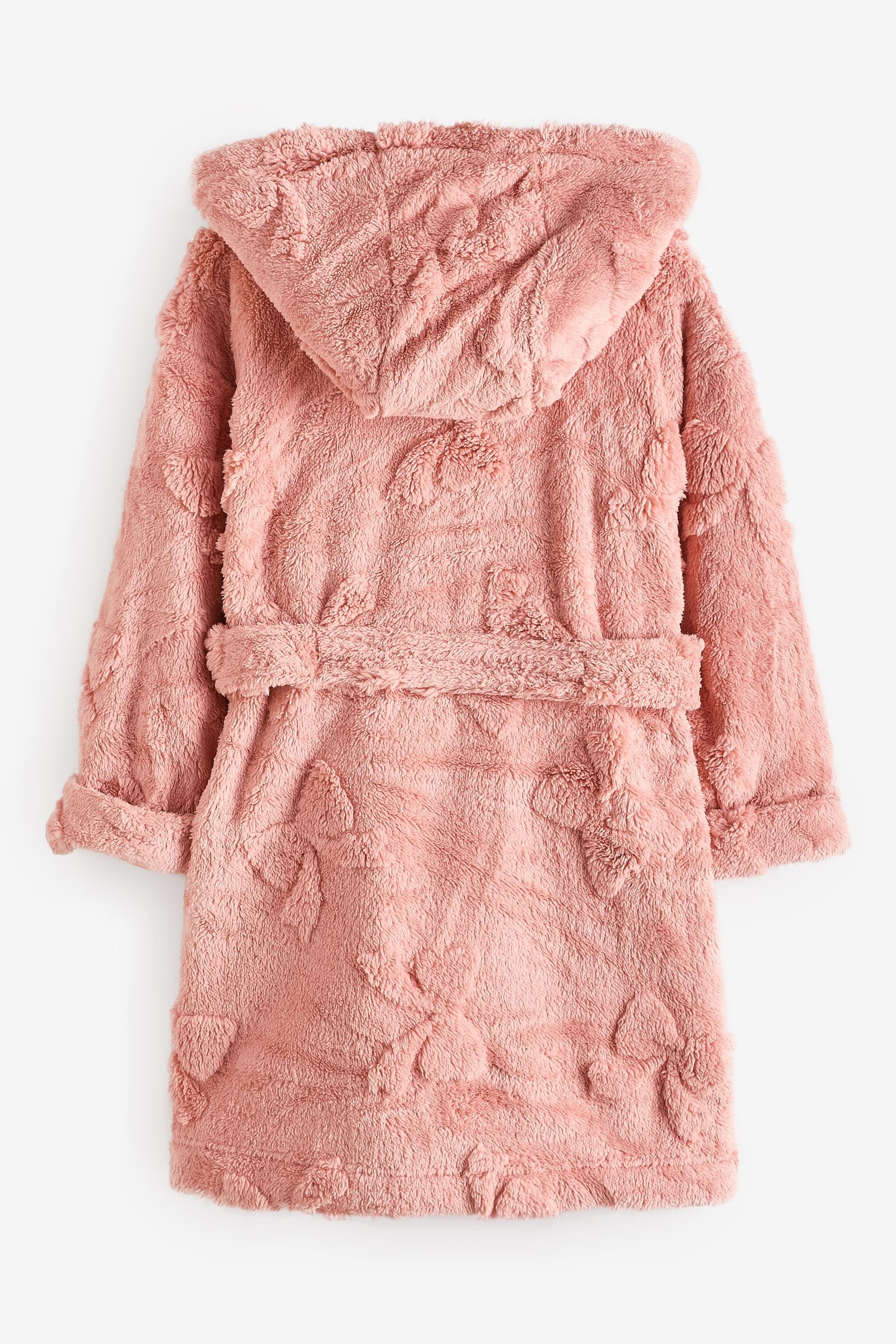 Pink Bow Jacquard Fleece Dressing Gown (9mths-16yrs)