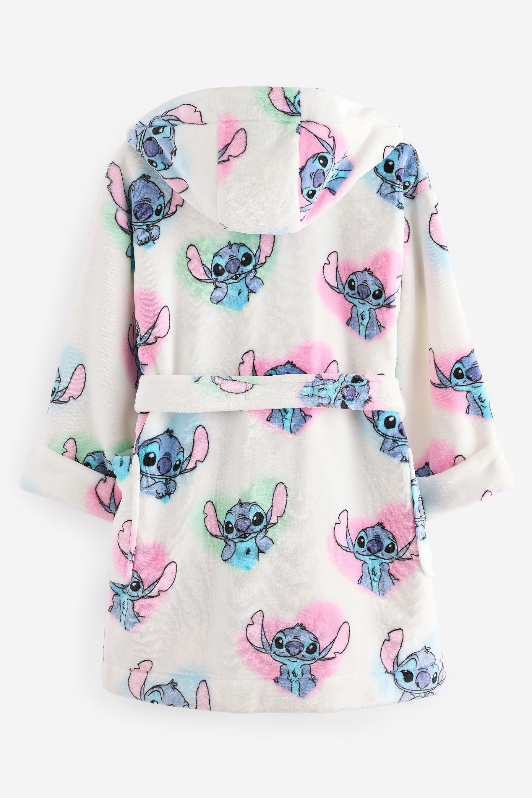 White/ Pink/ Blue Lilo & Stitch Licence Dressing Gown (3-16yrs)