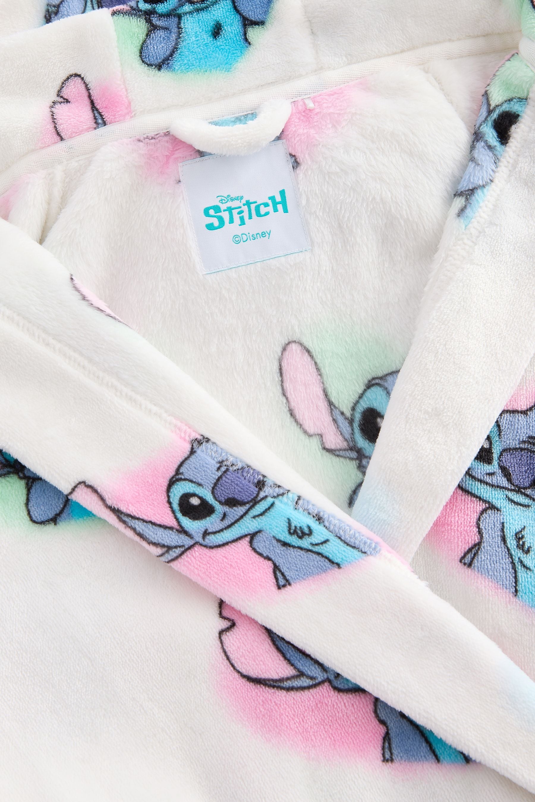 White/ Pink/ Blue Lilo & Stitch Licence Dressing Gown (3-16yrs)