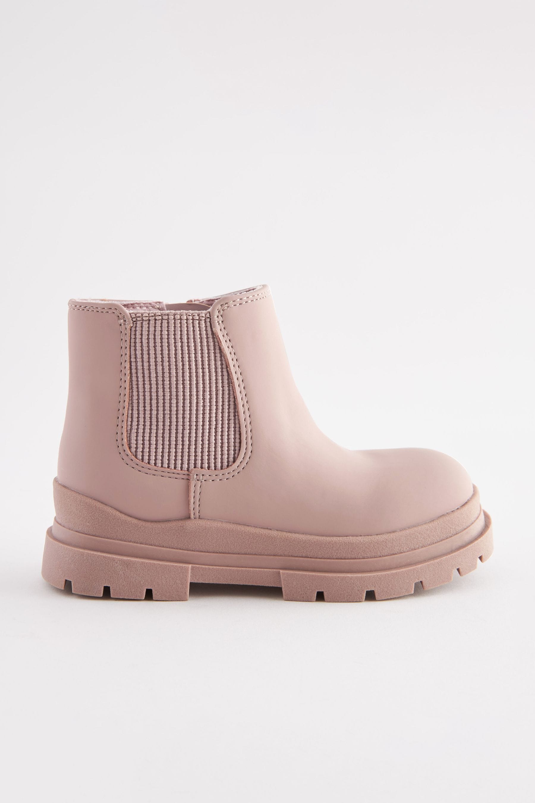 Pink Chelsea Chunky Boots