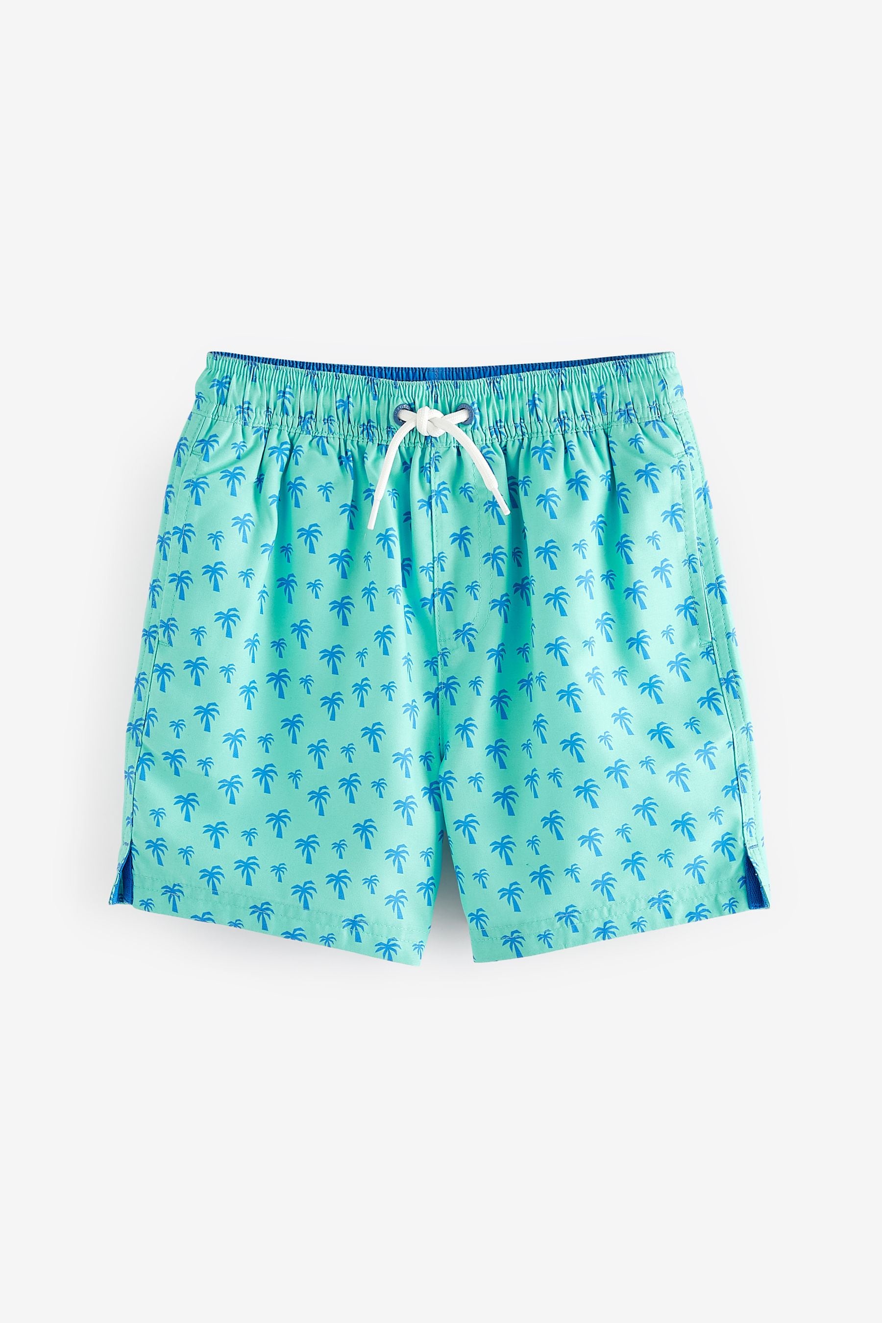 Mint Palm Tree Printed Swim Shorts (3mths-16yrs)