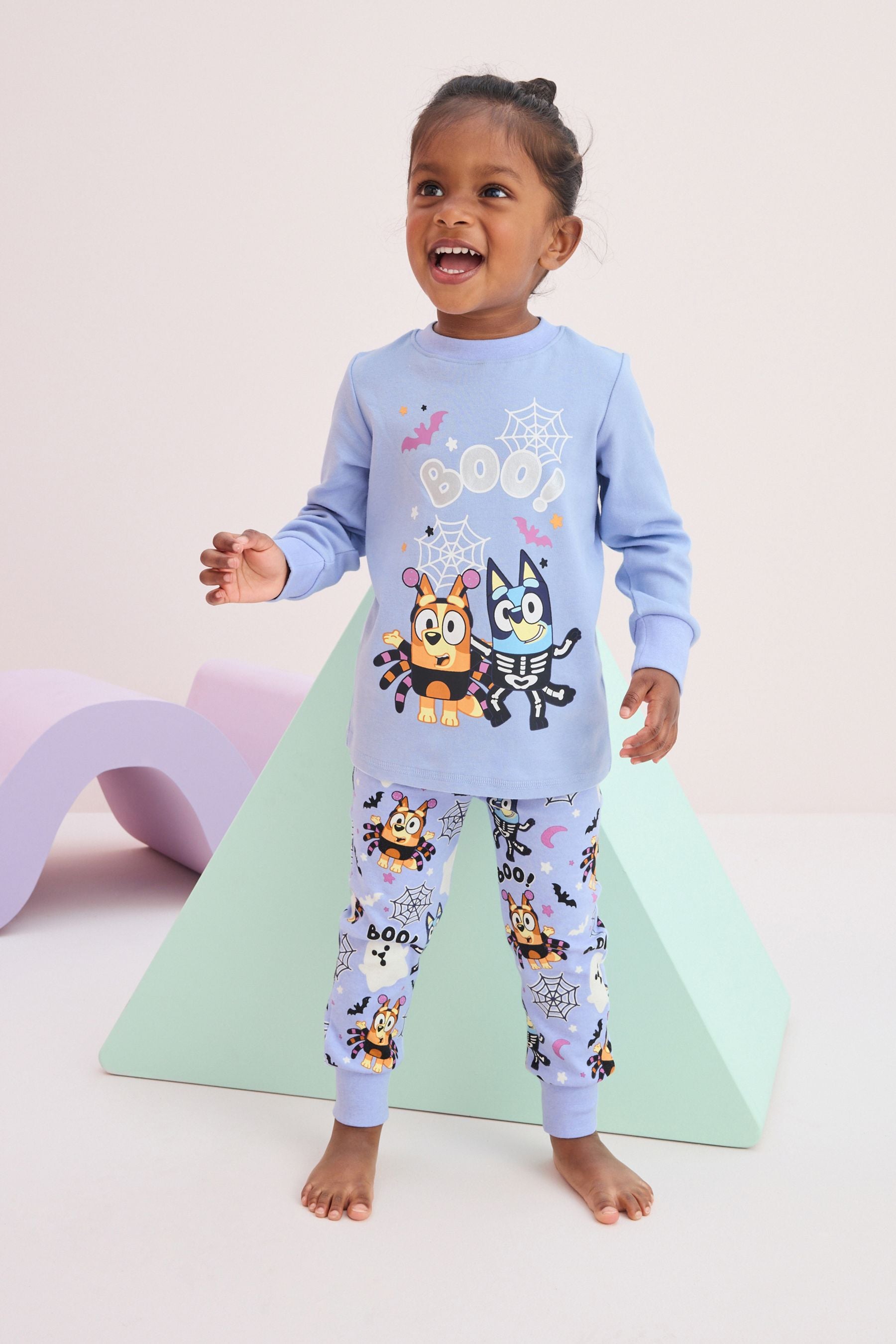 Blue Bluey License Halloween 100% Cotton Pyjamas (9mths-8yrs)