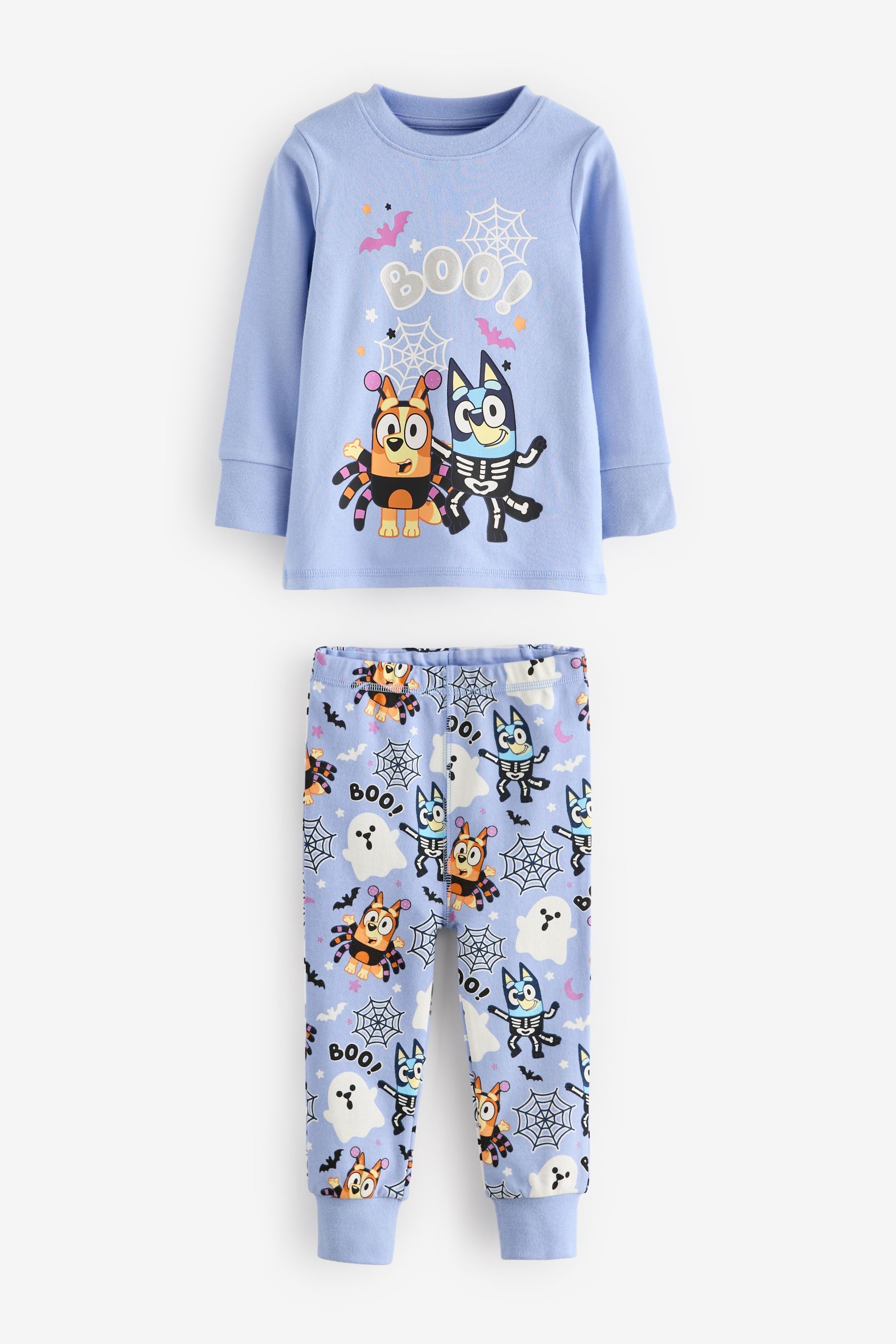 Blue Bluey License Halloween 100% Cotton Pyjamas (9mths-8yrs)