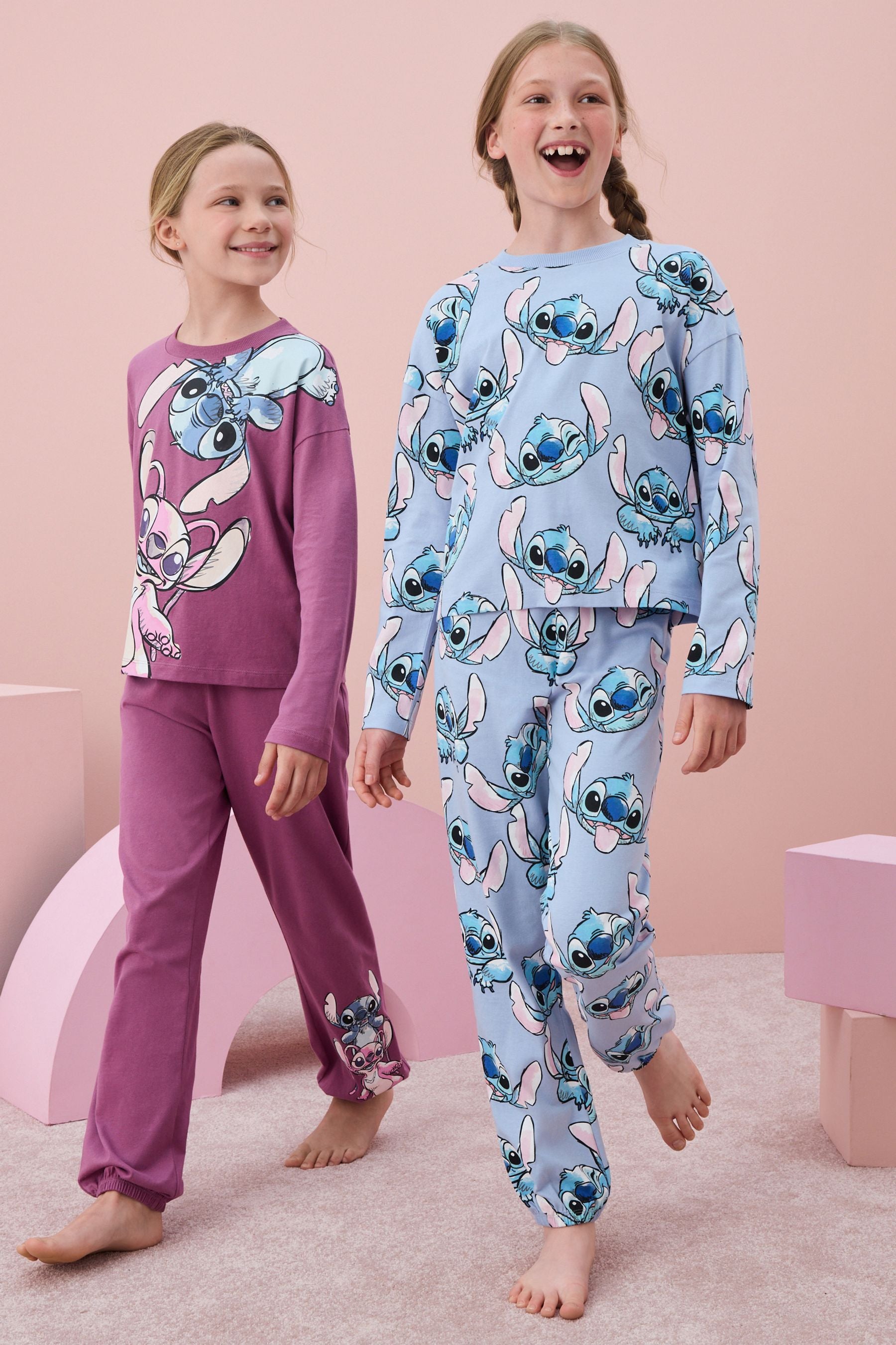 Blue/ Purple Lilo & Stitch License Pyjamas 2 Pack (3-16yrs)