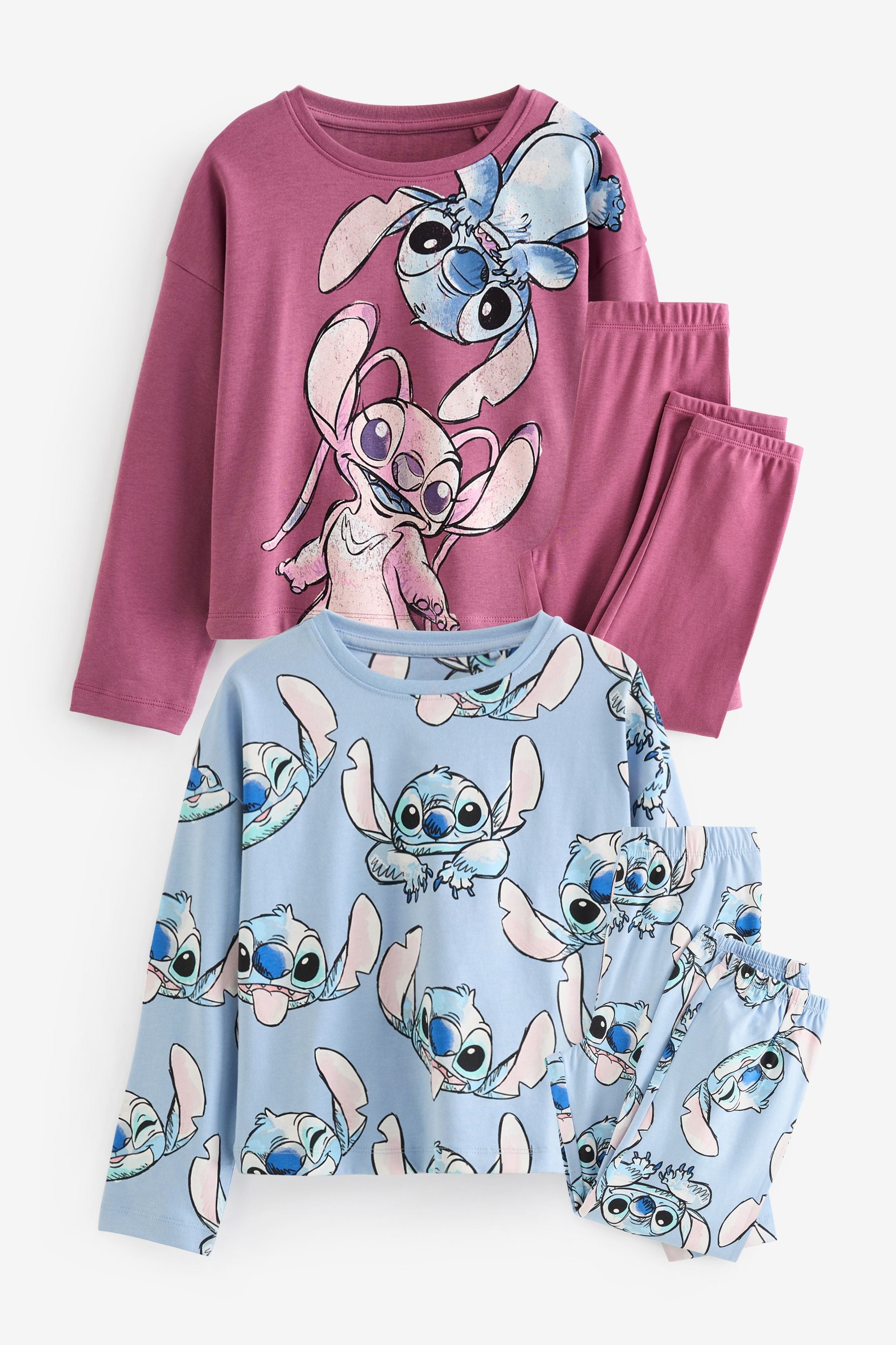 Blue/ Purple Lilo & Stitch License Pyjamas 2 Pack (3-16yrs)