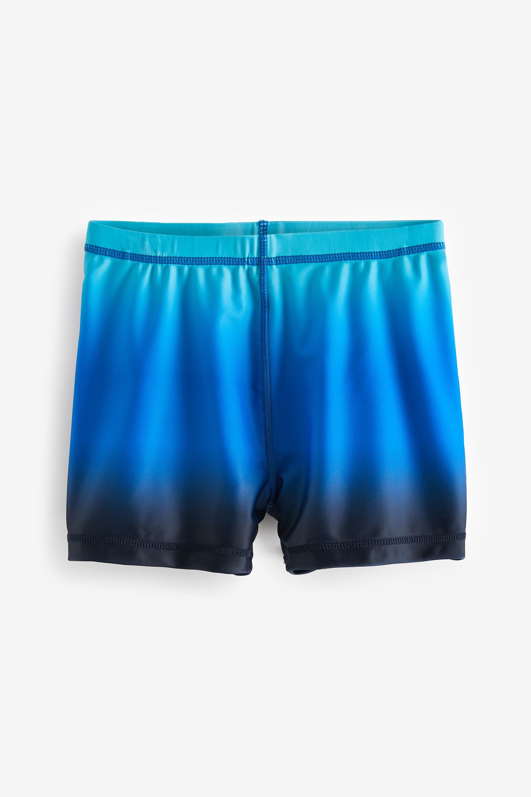 Blue Ombre Shorter Length Stretch Swim Shorts (3-16yrs)