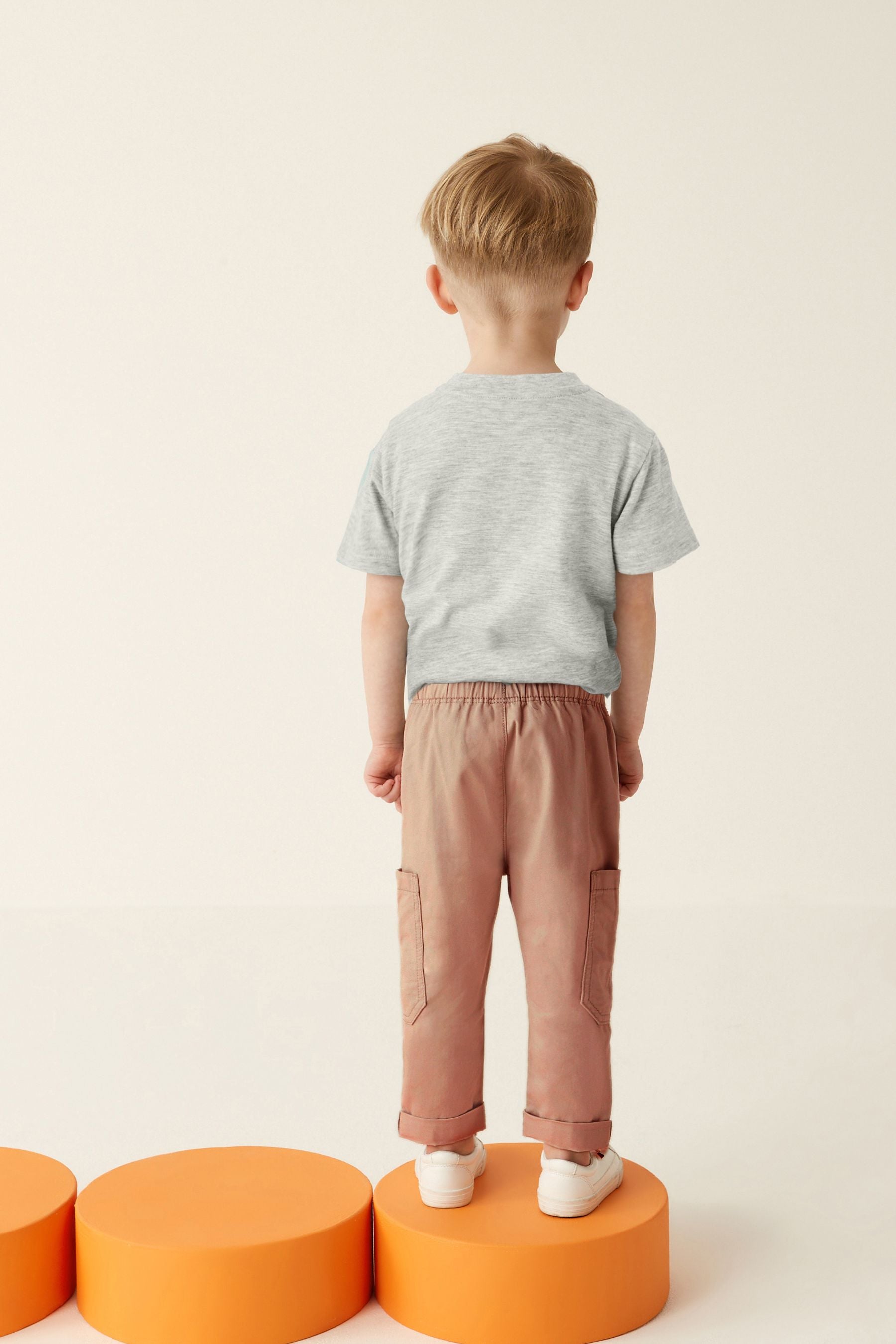 Peach Pink Side Pocket Pull-On Trousers (3mths-7yrs)