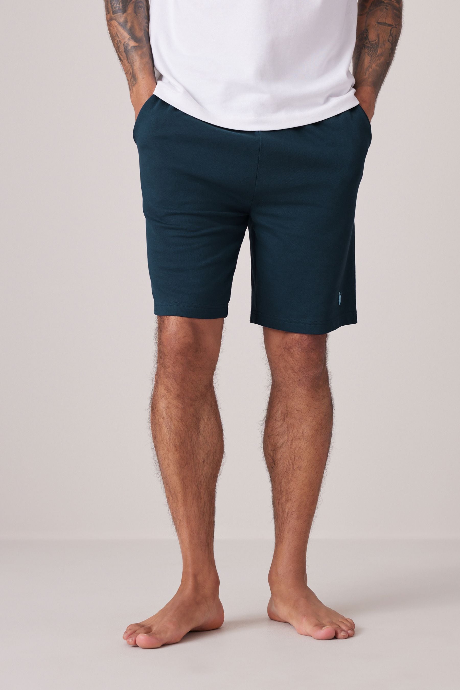 Blue Lightweight 100% Cotton Shorts 3 Pack